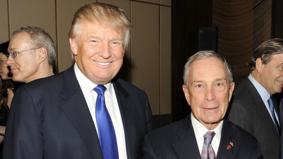 NEW YORK, NY - MARCH 14: (L-R) Donald Trump, Mayor Michael Bloomberg and Jared Kushner attend The New York Observer 25th Anniversary at Four Seasons Restaurant on March 14, 2013 in New York City.