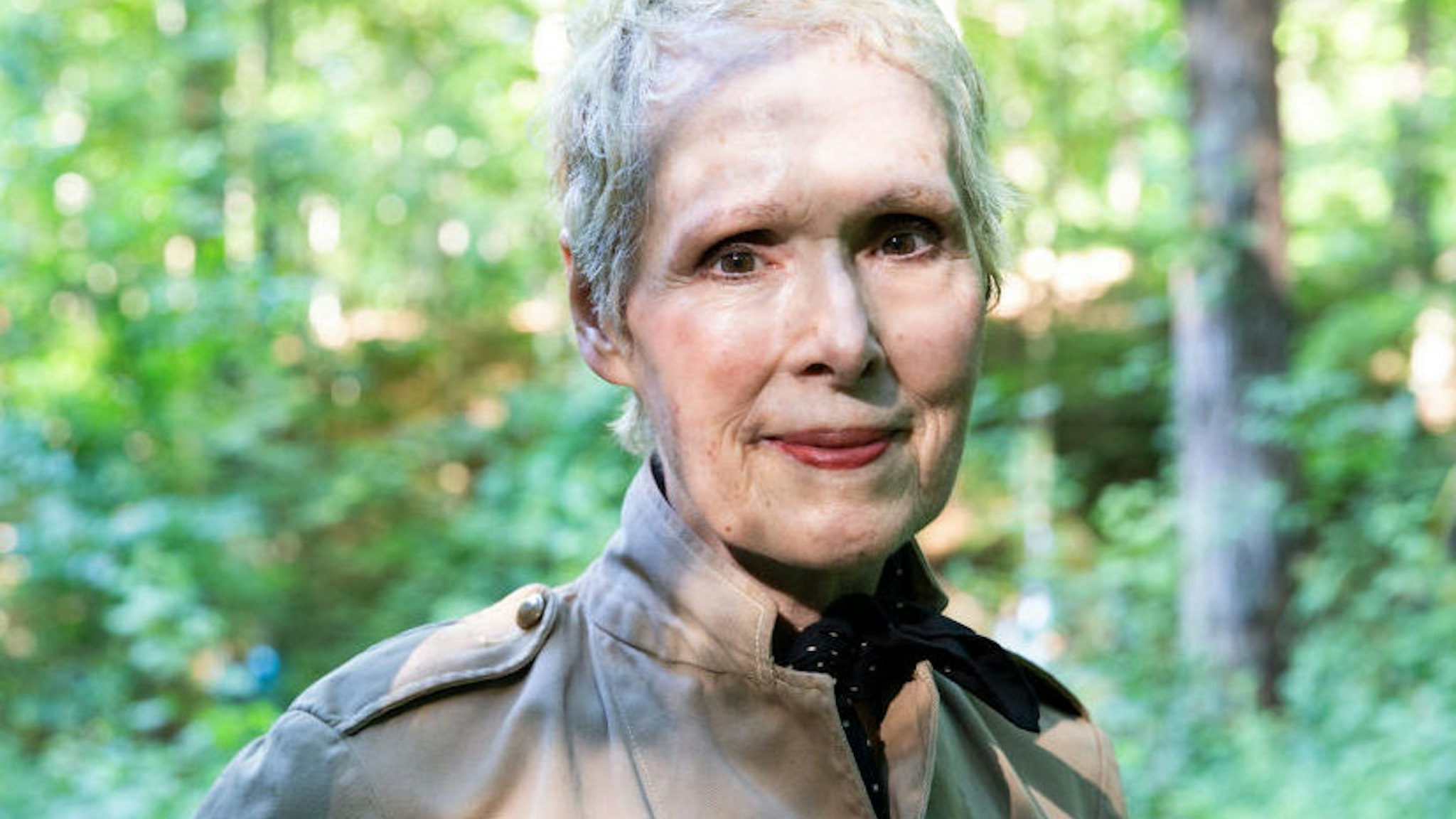 WARWICK, NEW YORK - JUNE 21, 2019: E. Jean Carroll at her home in Warwick, NY. Carroll claims that Donald Trump sexually assaulted her in a dressing room at a Manhattan department store in the mid-1990s. Trump denies knowing Carroll.