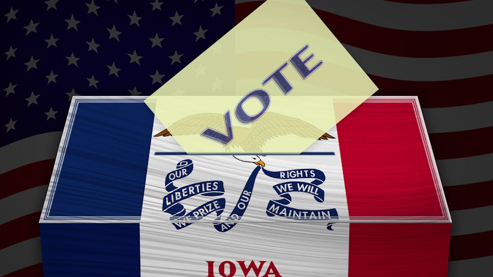 Iowa caucuses day Ballot Box
