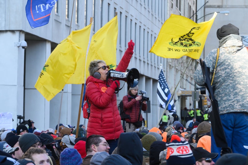 Thousands of gun owners rallied outside of the capitol in Richmond, Virginia, US, on 20 January 2020 to protest new legislation as the Democratic Party retakes power in the state.