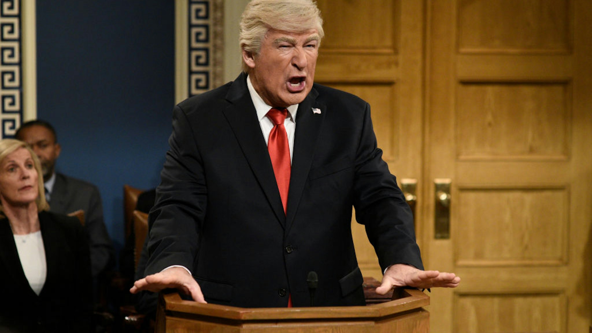 Alec Baldwin as Donald Trump during the "Impeachment Fantasy" Cold Open on Saturday, February 1, 2020
