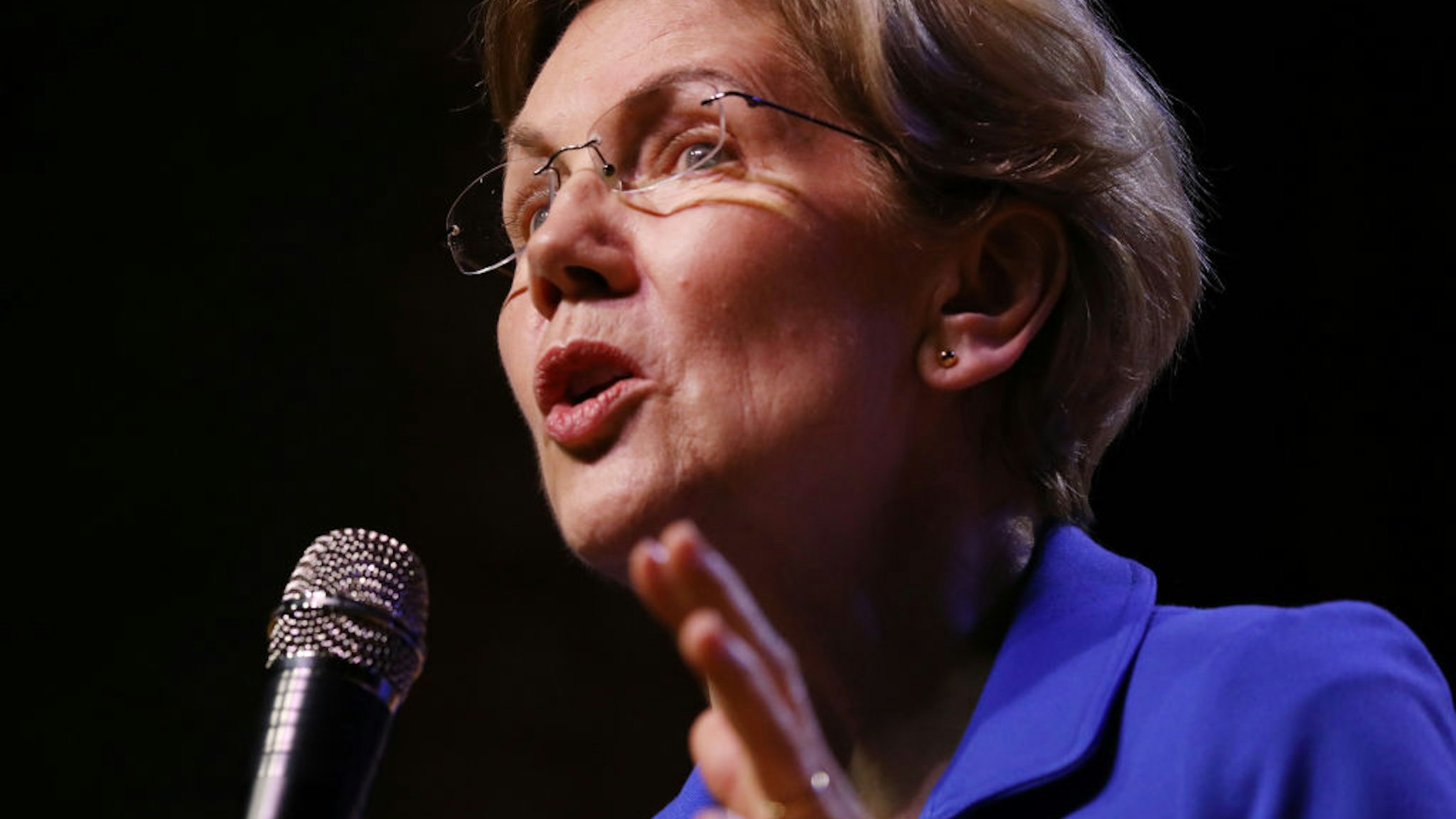 Democratic presidential candidate, Senator Elizabeth Warren (D-MA) speaks at a Get Out the Vote Rally at South Carolina State University ahead of South Carolina's primary on February 26, 2020 in Orangeburg, South Carolina.
