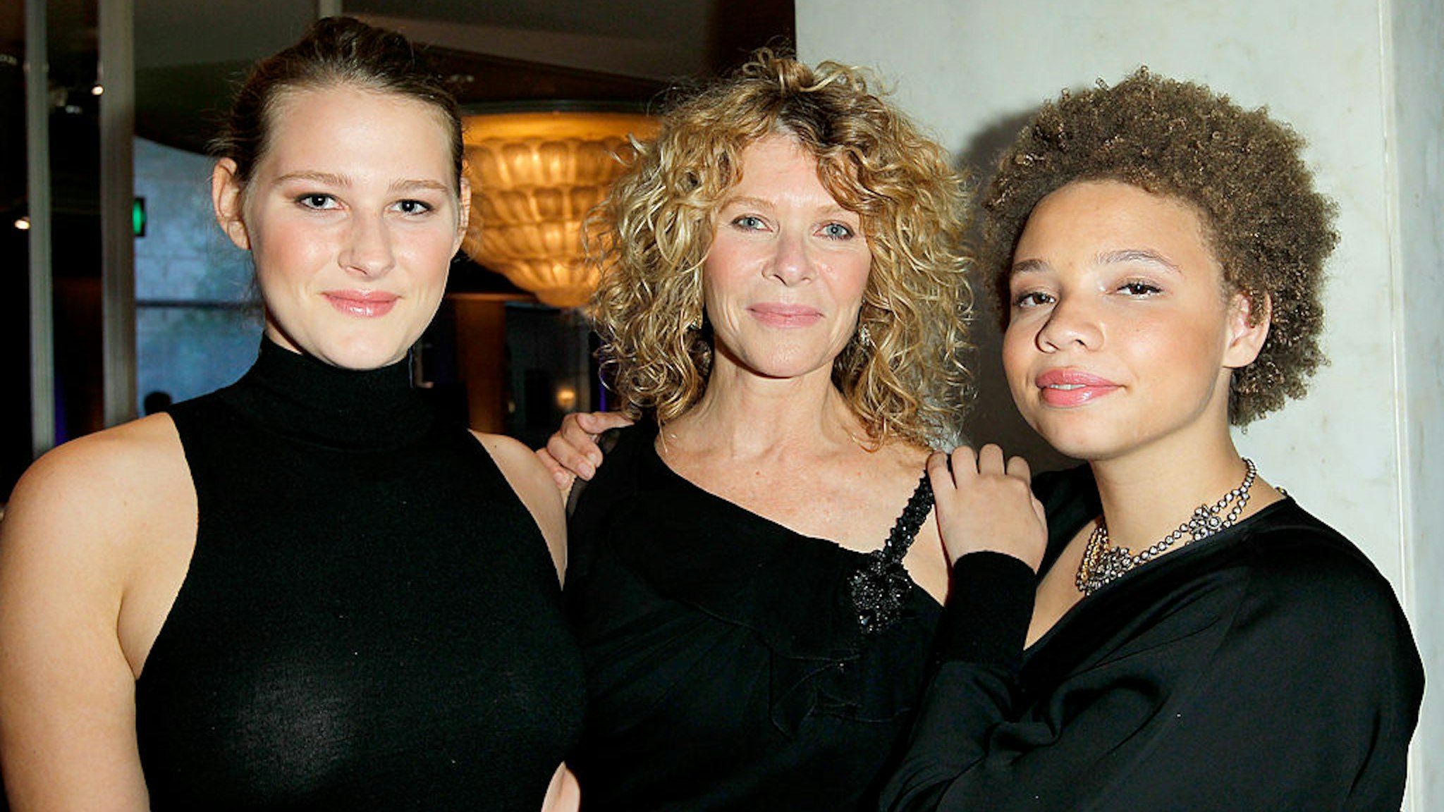 Actress Kate Capshaw (C), and daughters Mikaela George Spielberg (R) and Destry Allyn Spielberg (L) attend EIF Womens Cancer Research Funds 16th Annual An Unforgettable Evening presented by Saks Fifth Avenue at the Beverly Wilshire Four Seasons Hotel on May 2, 2013 in Beverly Hills, California.