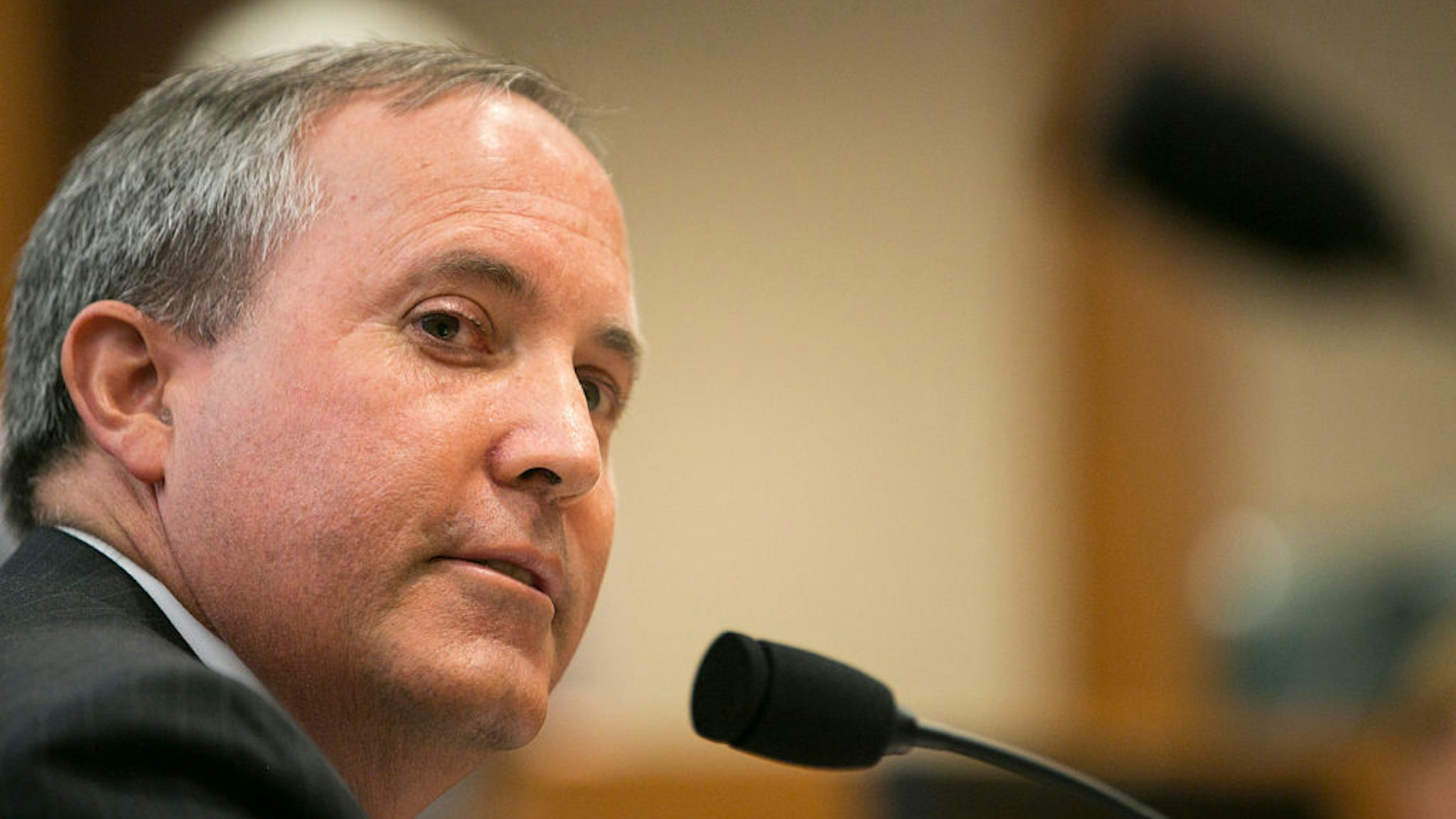 Texas Attorney General Ken Paxton testifies in front of the Senate Committee on Health and Human Services, just a few days before a grand jury indicts him on three felonies