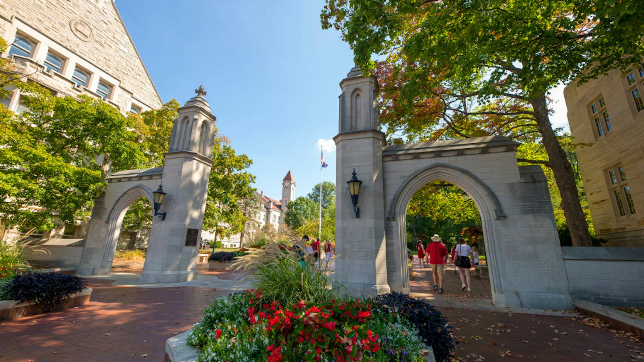 General view of Sample Gates on the campus of Indiana University are seen before the game against the Georgia Southern Eagles at Memorial Stadium on September 23, 2017 in Bloomington, Indiana.