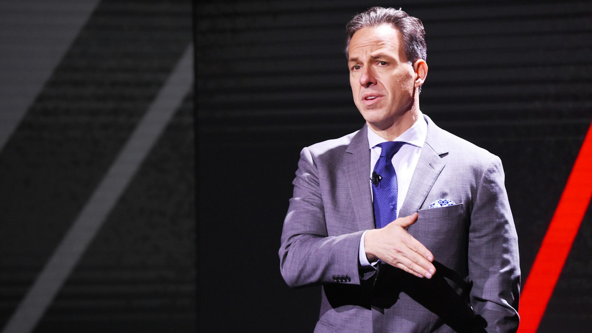 NEW YORK, NEW YORK - MAY 15: Jake Tapper of CNN’s The Lead with Jake Tapper and CNN’s State of the Union with Jake Tapper speaks onstage during the WarnerMedia Upfront 2019 show at The Theater at Madison Square Garden on May 15, 2019 in New York City. 602140