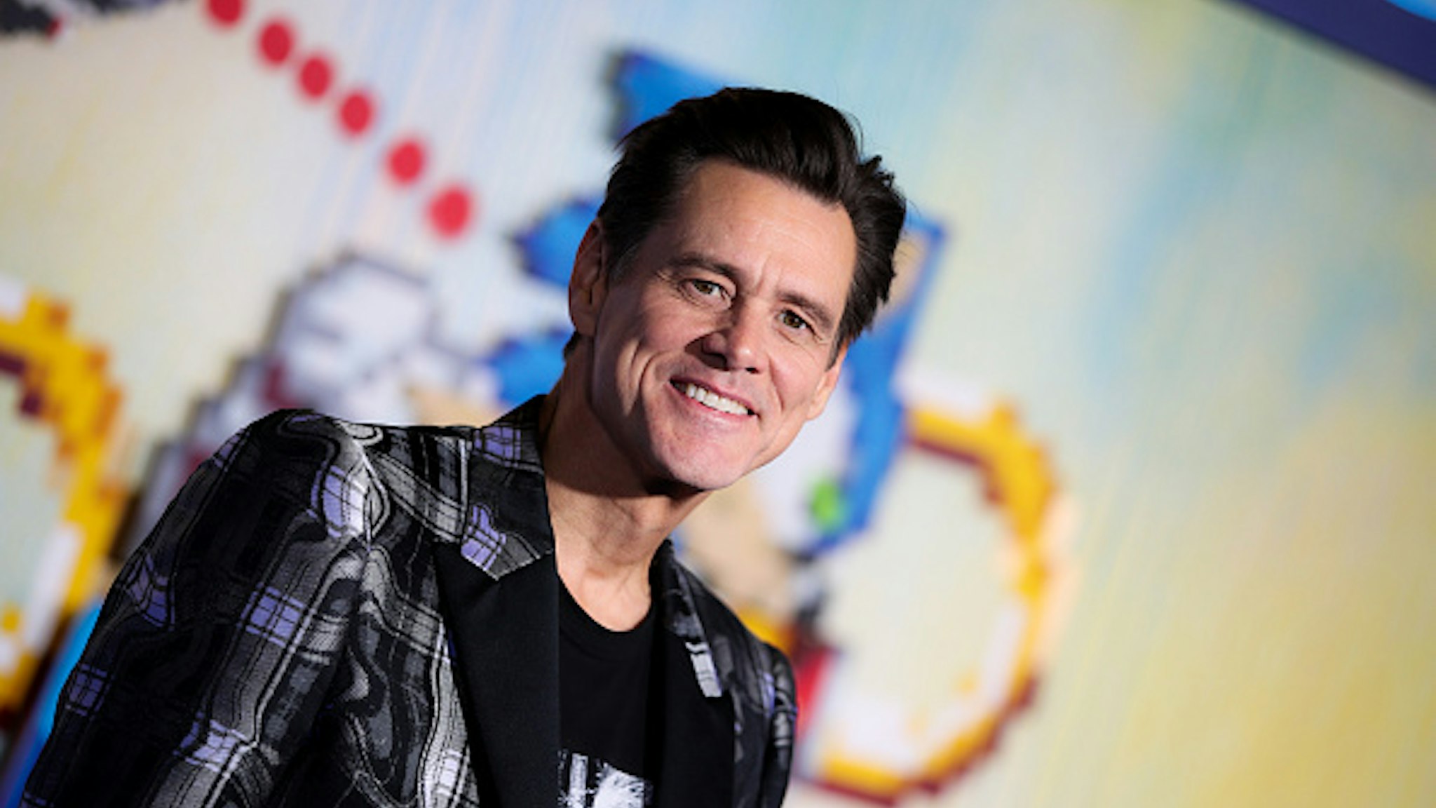 Jim Carrey attends the LA special screening of Paramount's "Sonic The Hedgehog" at Regency Village Theatre on February 12, 2020 in Westwood, California.