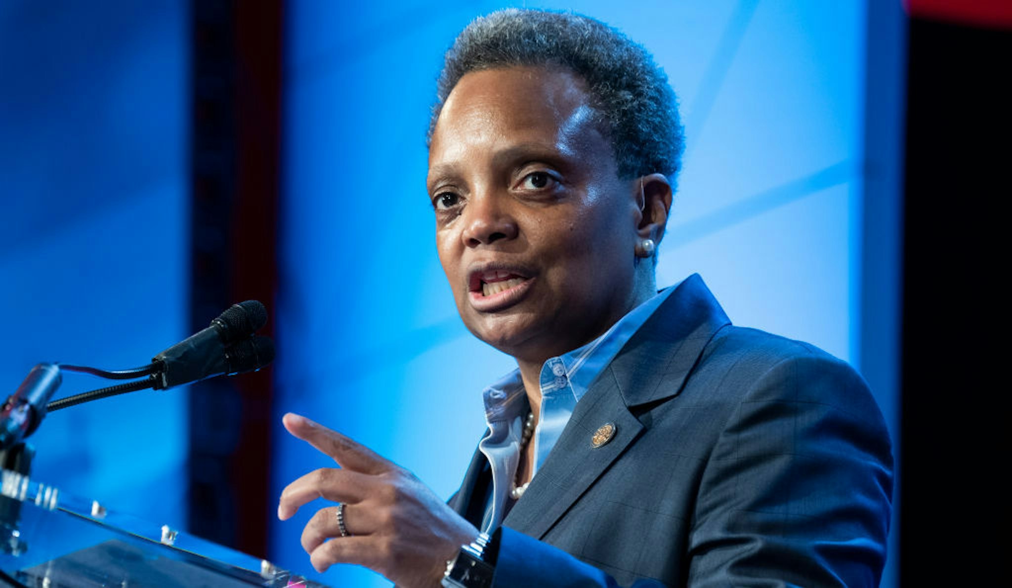 Chicago Mayor Lori Lightfoot, speaks during the U.S Conference of Mayors’ 88th Winter Meeting at the Capital Hilton in Washington, D.C., on Thursday, January 23, 2020. (Photo By Tom Williams/CQ Roll Call)