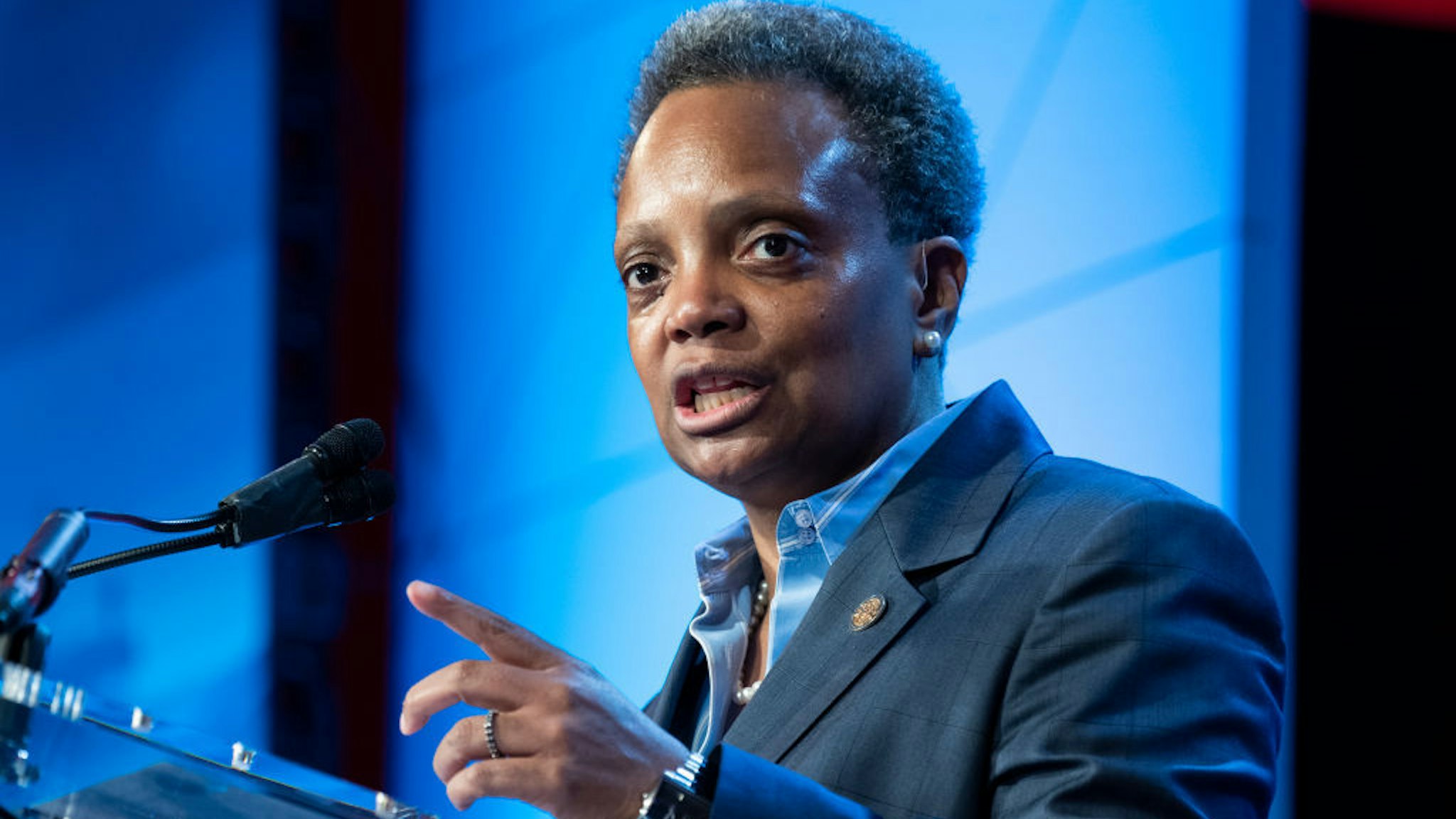 Chicago Mayor Lori Lightfoot, speaks during the U.S Conference of Mayors’ 88th Winter Meeting at the Capital Hilton in Washington, D.C., on Thursday, January 23, 2020. (Photo By Tom Williams/CQ Roll Call)