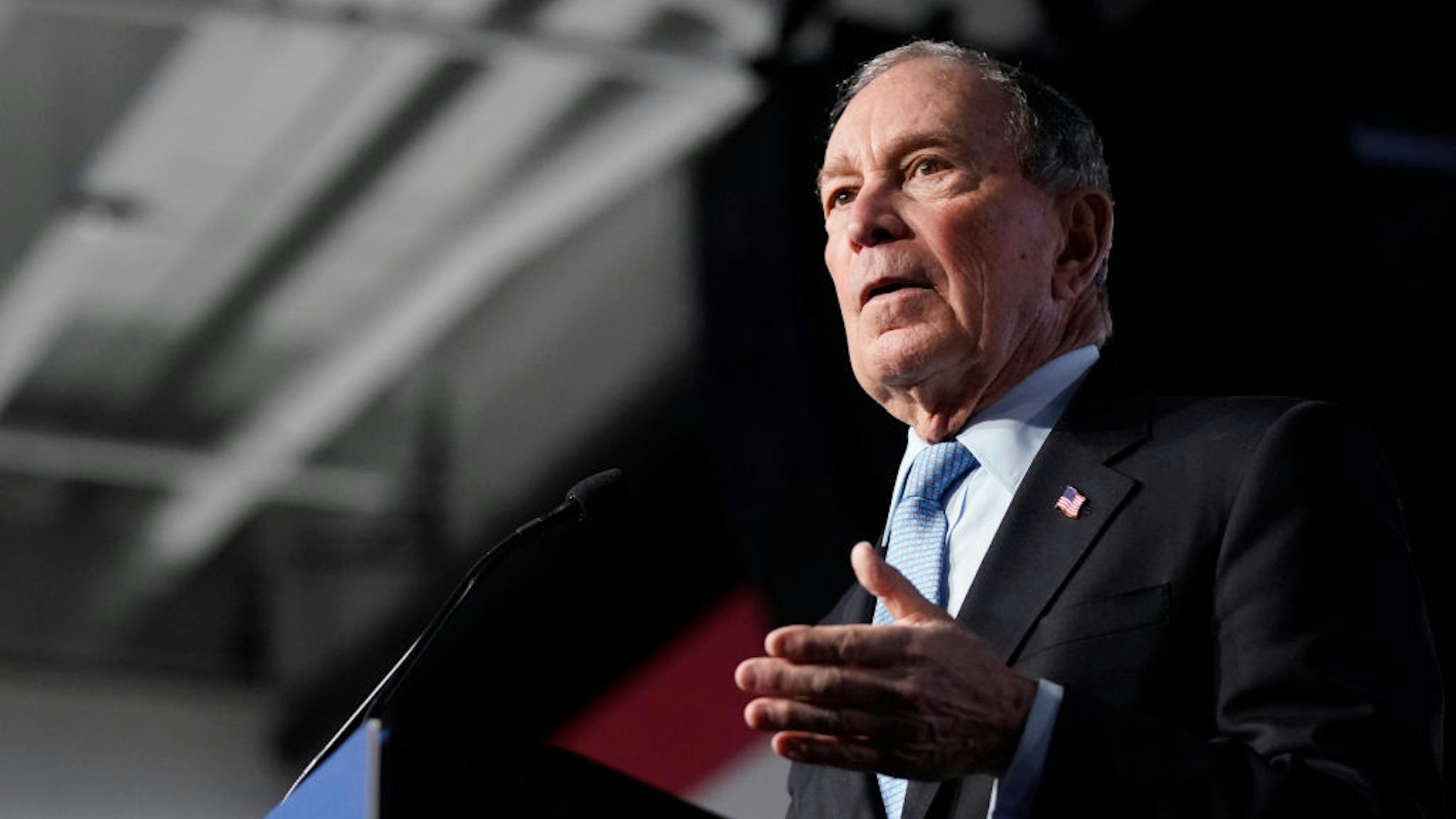 Democratic presidential candidate, Mike Bloomberg talks to supporters at a rally on February 20, 2020 in Salt Lake City, Utah. Bloomberg is making his second visit to Utah before it votes on super Tuesday March 3rd.(Photo by George Frey/Getty Images)