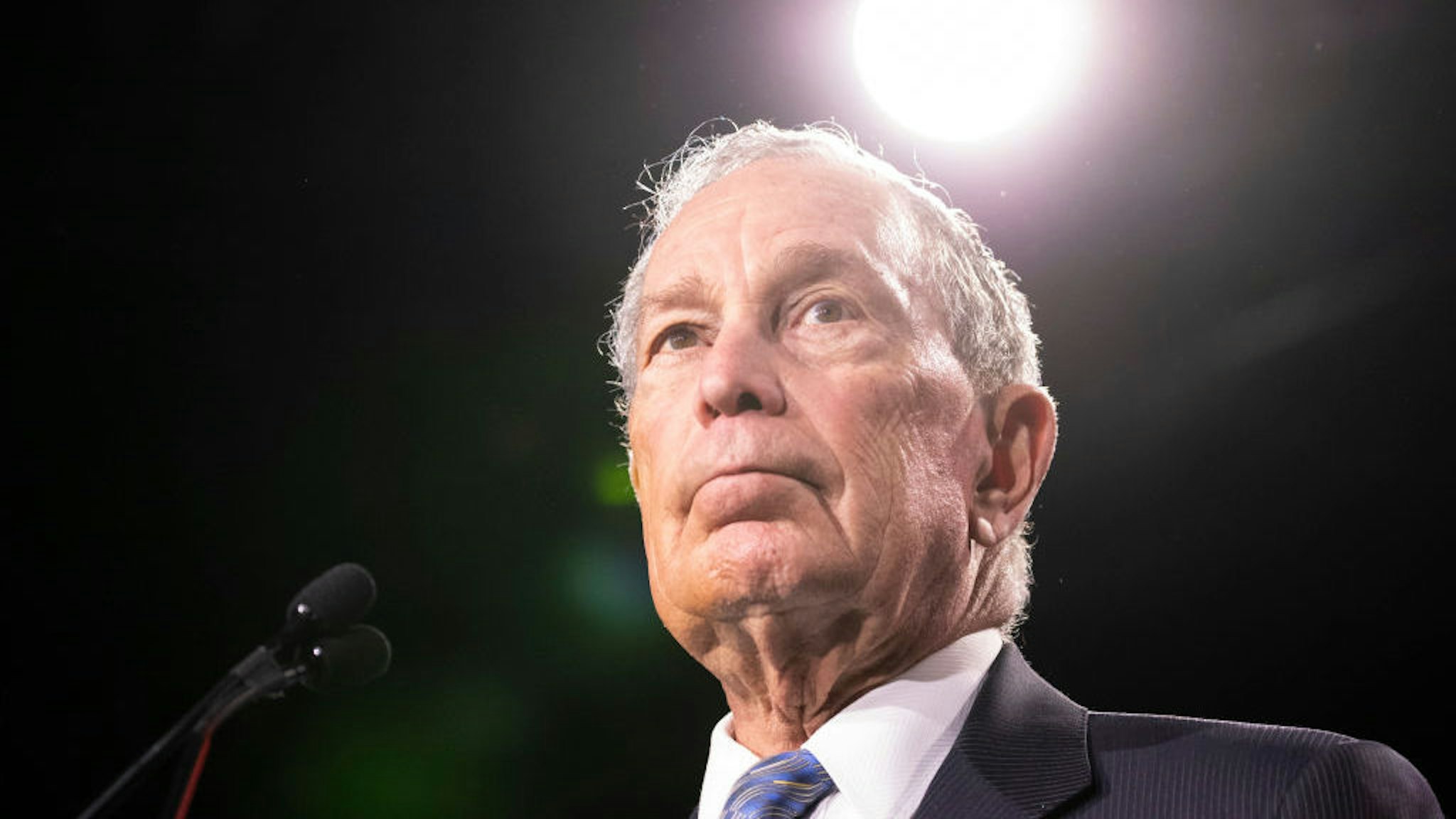 Democratic presidential candidate former New York City Mayor Mike Bloomberg delivers remarks during a campaign rally on February 12, 2020 in Nashville, Tennessee. Bloomberg is holding the rally to mark the beginning of early voting in Tennessee ahead of the Super Tuesday primary on March 3rd. (Photo by Brett Carlsen/Getty Images)
