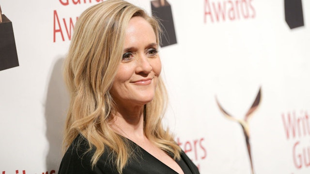 Samantha Bee poses backstage the 72nd Writers Guild Awards at Edison Ballroom on February 01, 2020 in New York City. (Photo by Roy Rochlin/Getty Images for Writers Guild of America, East)
