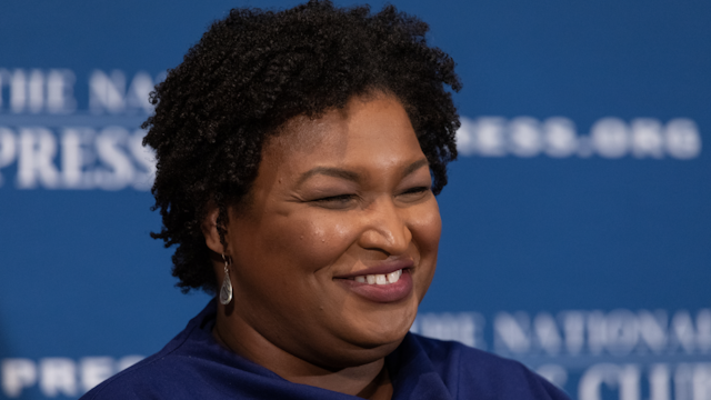 Stacey Abrams, former Georgia House Democratic Leader, speaks to attendees at the National Press Club Headliners Luncheon in Washington, D.C., on Friday, November 15, 2019.