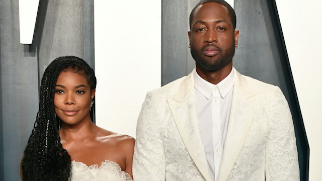 Gabrielle Union and Dwyane Wade attend the 2020 Vanity Fair Oscar Party hosted by Radhika Jones at Wallis Annenberg Center for the Performing Arts on February 09, 2020 in Beverly Hills, California.
