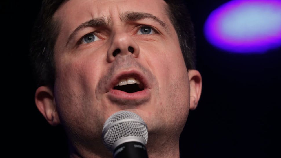 Pete Buttigieg Democratic presidential candidate former South Bend, Indiana Mayor Pete Buttigieg speaks during the Clark County Democrats Kick Off to Caucus Gala at Tropicana Las Vegas February 15, 2020 in Las Vegas, Nevada.