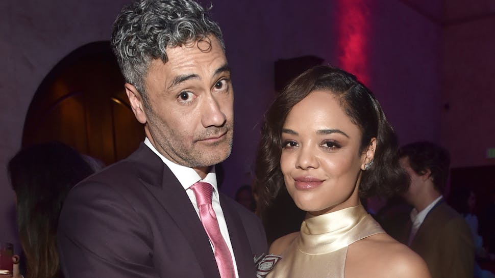 TaikaWaitit HOLLYWOOD, CA - OCTOBER 10: Director Taika Waititi (L) and actor Tessa Thompson at The World Premiere of Marvel Studios' "Thor: Ragnarok" at the El Capitan Theatre on October 10, 2017 in Hollywood, California.
