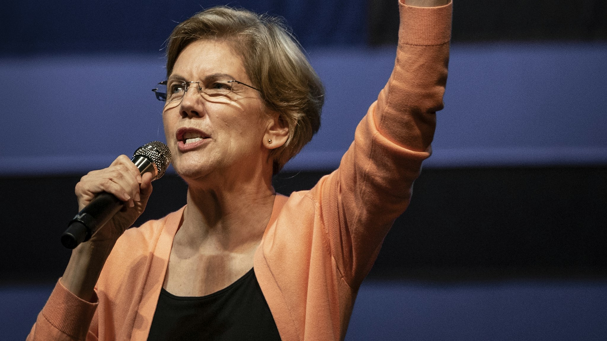 CHARLESTON, SC - FEBRUARY 26: Democratic presidential candidate Sen. Elizabeth Warren (D-MA) speaks during a campaign rally at the Charleston Music Hall on February 26, 2020 in Charleston, South Carolina. South Carolina holds its Democratic presidential primary on Saturday, February 29.