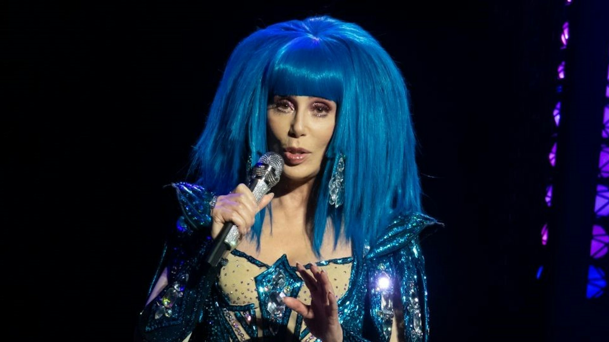 American singer Cher in concert with her Here We Go Again Tour at the SSE Hydro Arena in Glasgow. Glasgow (United Kingdom), October 28th, 2019 (photo by
