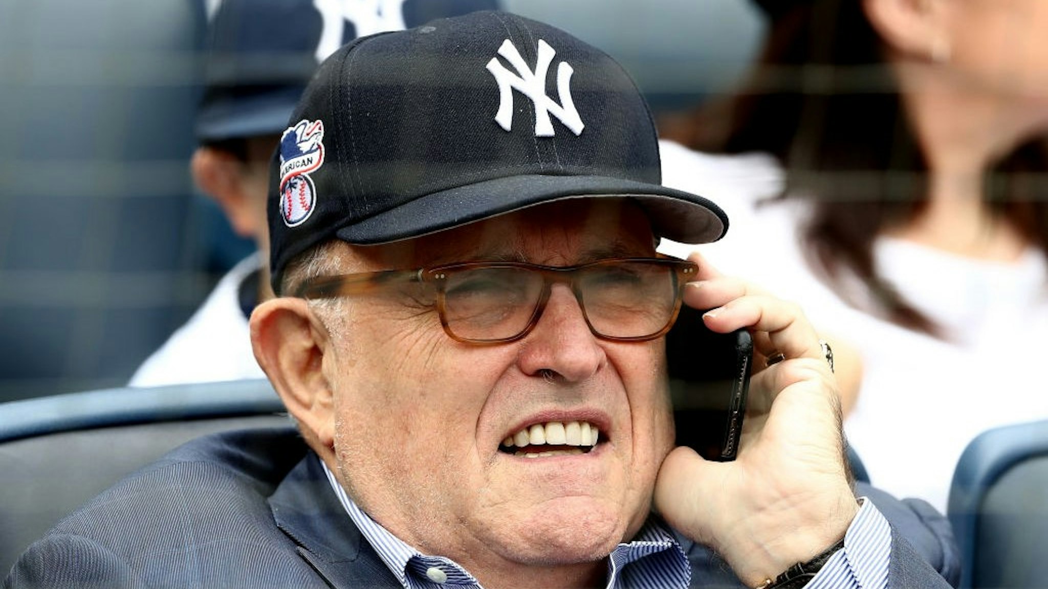 Rudy Giuliani, former New York City mayor and current lawyer for President Donald Trump, attends the game between the New York Yankees and the Houston Astros at Yankee Stadium on May 28, 2018 in the Bronx borough of New York City. MLB players across the league are wearing special uniforms to commemorate Memorial Day.