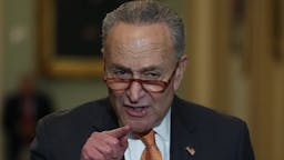 Sen. Chuck Schumer Senate Minority Leader Charles Schumer (D-NY) speaks to the media after attending the Senate Democrats policy luncheon on Capitol Hill, on December 17, 2019 in Washington, DC.