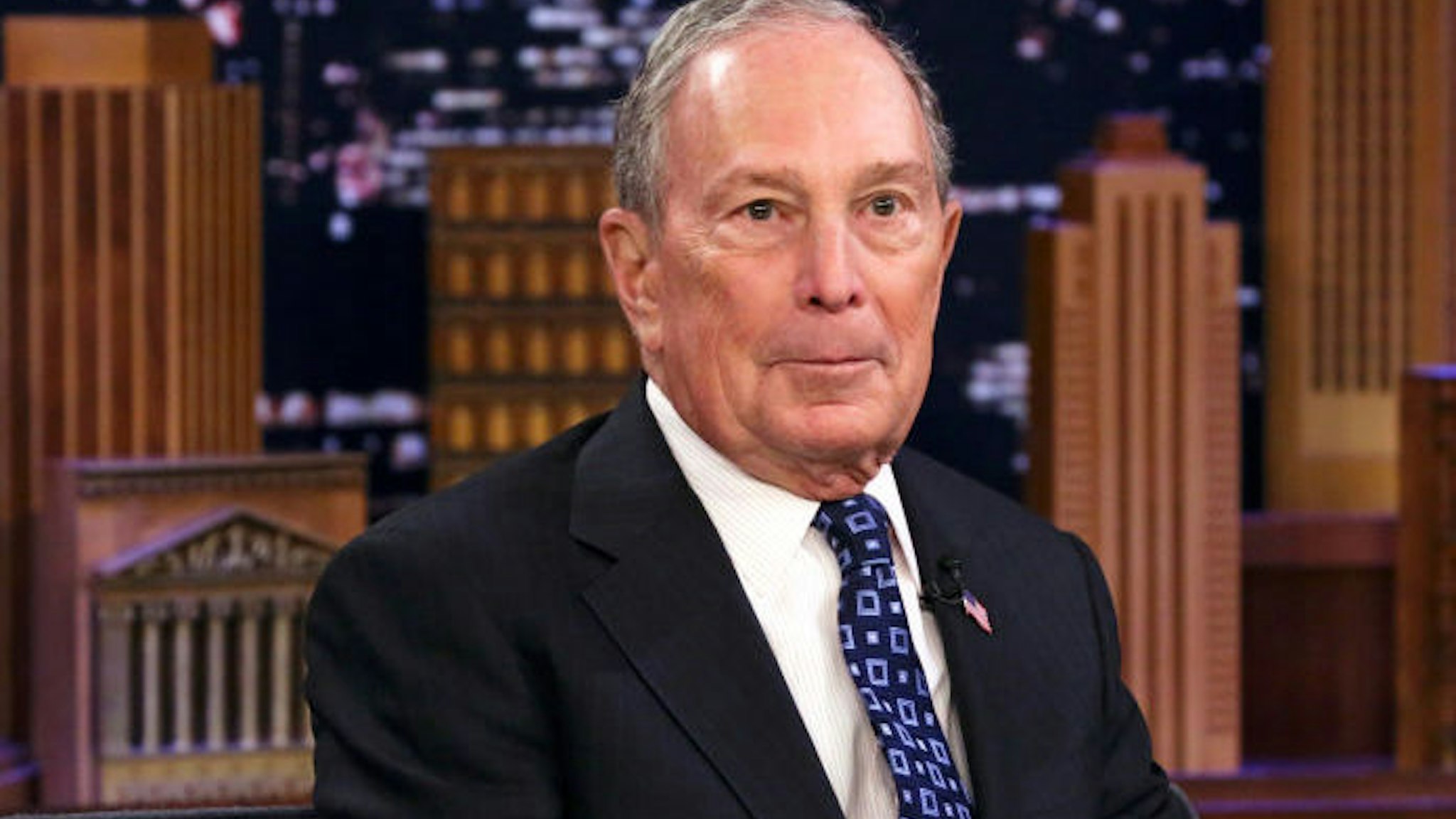 THE TONIGHT SHOW STARRING JIMMY FALLON -- Episode 1197 -- Pictured: Presidential candidate Michael Bloomberg during an interview on January 28, 2020 --