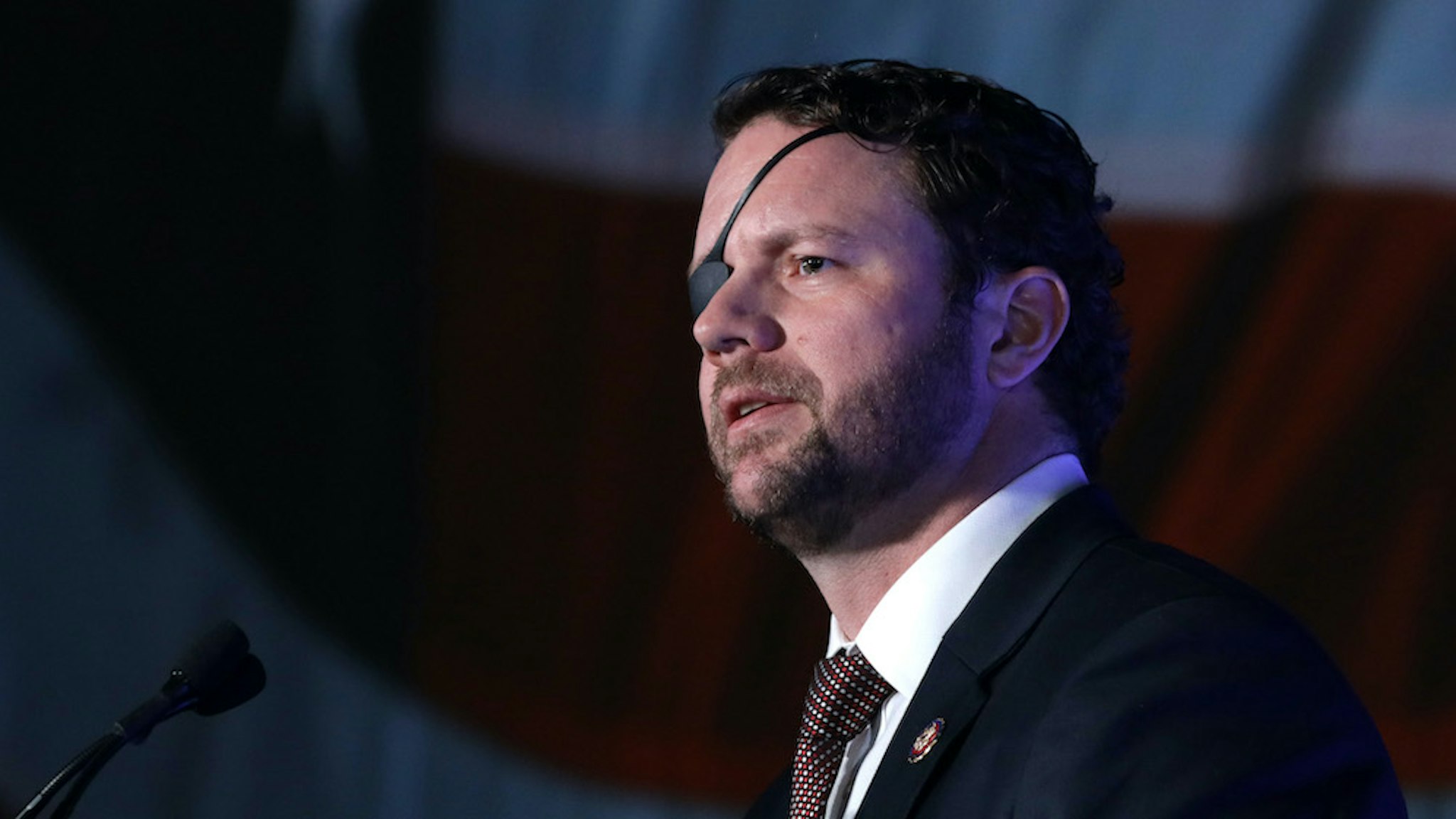 U.S. Rep. Dan Crenshaw (R-TX) speaks on ‚ÄúThe Fate of Our Culture and Our Nation Hangs in the Balance‚Äù during the CPAC Direct Action Training at the annual Conservative Political Action Conference at Gaylord National Resort &amp; Convention Center February 26, 2020 in National Harbor, Maryland. U.S. President Donald Trump is expected to address the annual event on February 29th. (Photo by Alex Wong/Getty Images)