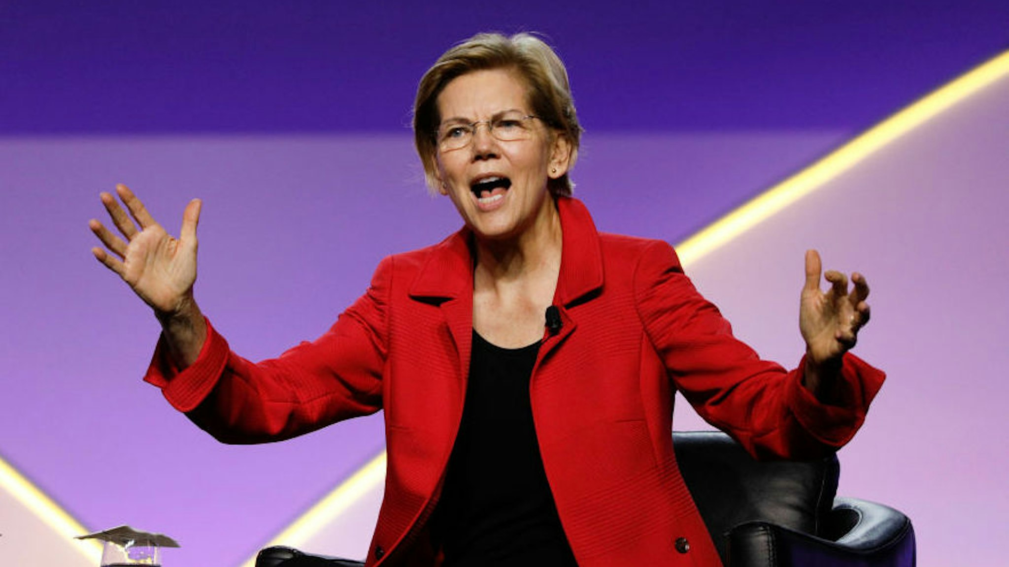 DETROIT, MI - JULY 24: Senator Elizabeth Warren (D-MA) participates in a Presidential Candidates Forum at the NAACP 110th National Convention on July 24, 2019 in Detroit, Michigan. The theme of this year’s Convention is, “When We Fight, We Win.”