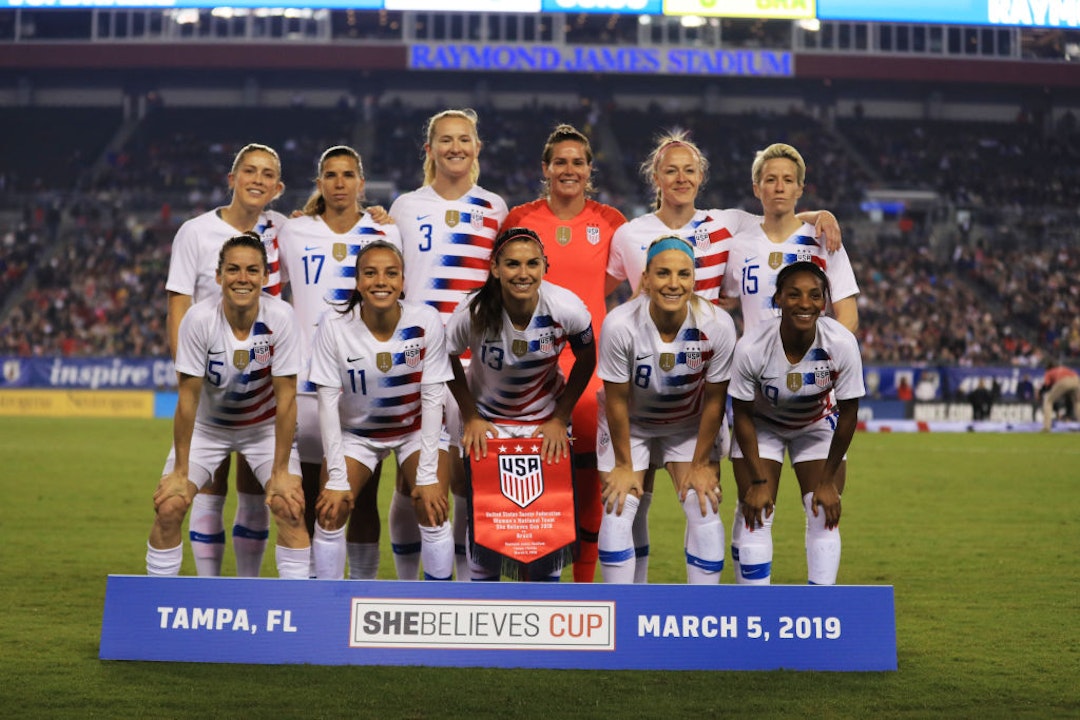 U.S. Women’s Soccer Team Makes Statement During National Anthem Hides