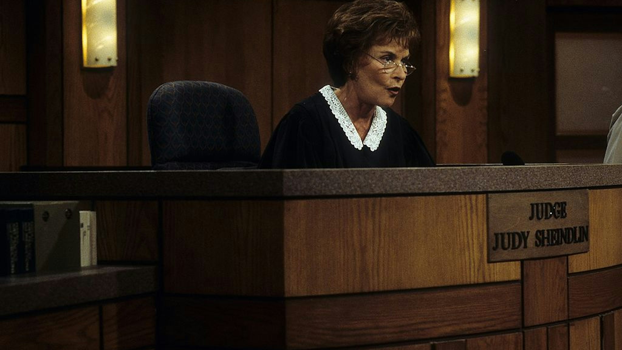 Judge Judy, Judith Sheindlin, on Set on February 14. 1997 in Los Angeles, California.