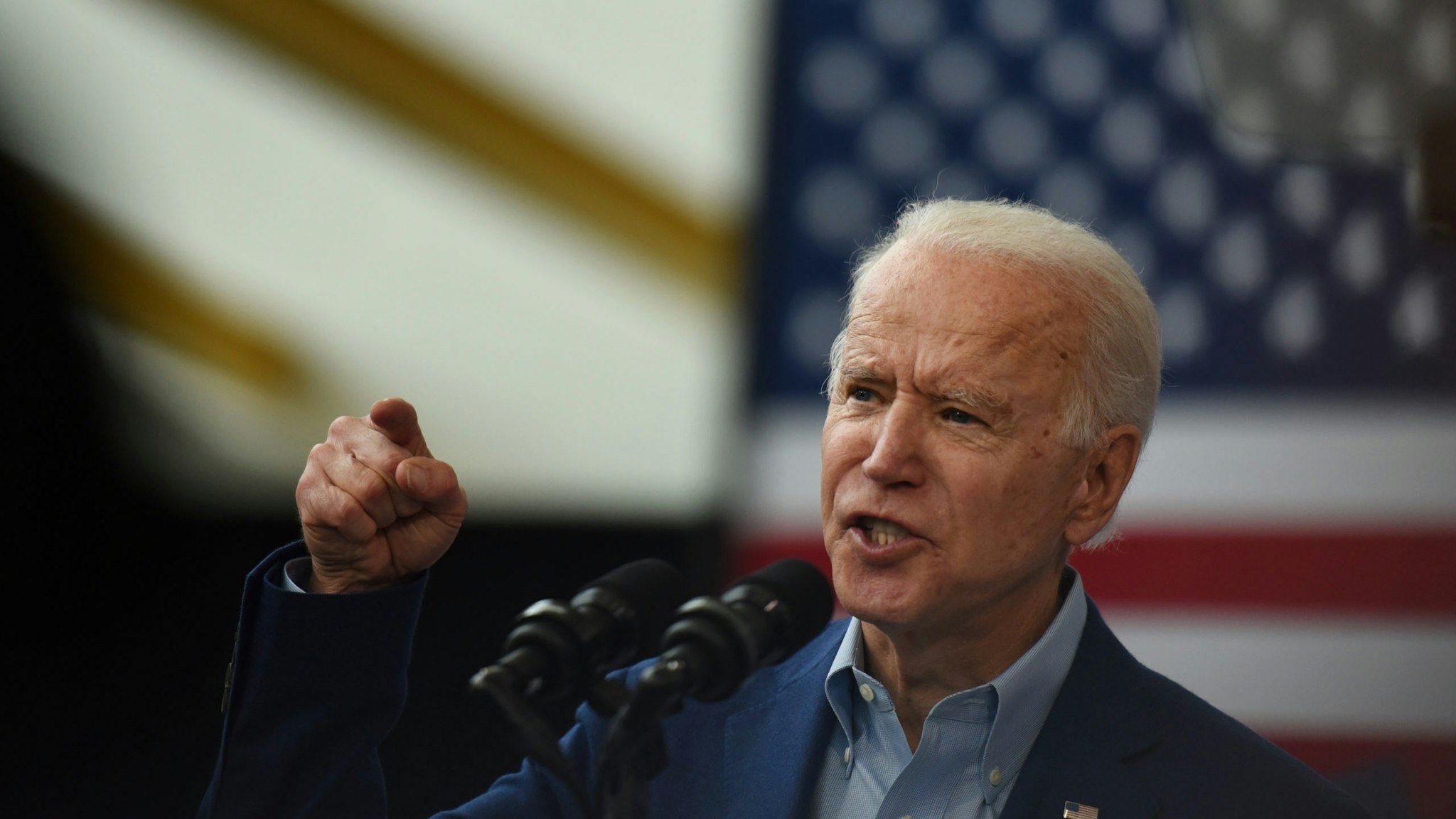 HOUSTON, TX - MARCH 02: Democratic presidential candidate former Vice President Joe Biden speaks to supporters at a campaign event on March 2, 2020 in Houston, Texas. Candidates are campaigning the day before Super Tuesday, when 1,357 Democratic delegates in 14 states across the country will be up for grabs. (Photo by Callaghan O'Hare/Getty Images)