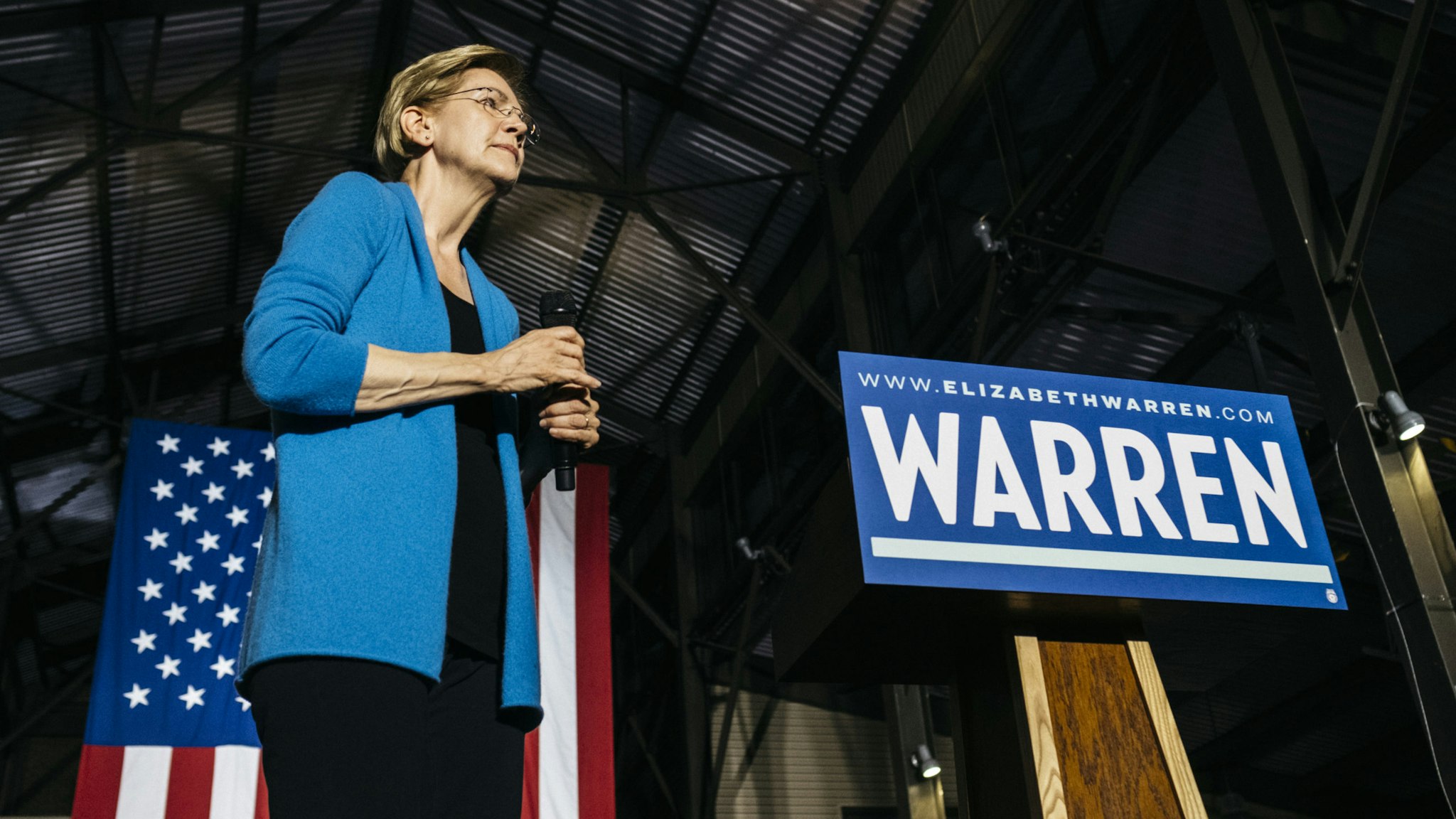 enator Elizabeth Warren, a Democrat from Massachusetts and 2020 presidential candidate, pauses while speaking during a rally in Detroit, Michigan, U.S., on Tuesday, March 3, 2020. The biggest day of the presidential primary calendar will define the nomination fight for Bernie Sanders and Joe Biden and determine whether Michael Bloomberg and Warren have a rationale for carrying on their campaigns. Photographer: Erin Kirkland/Bloomberg via Get