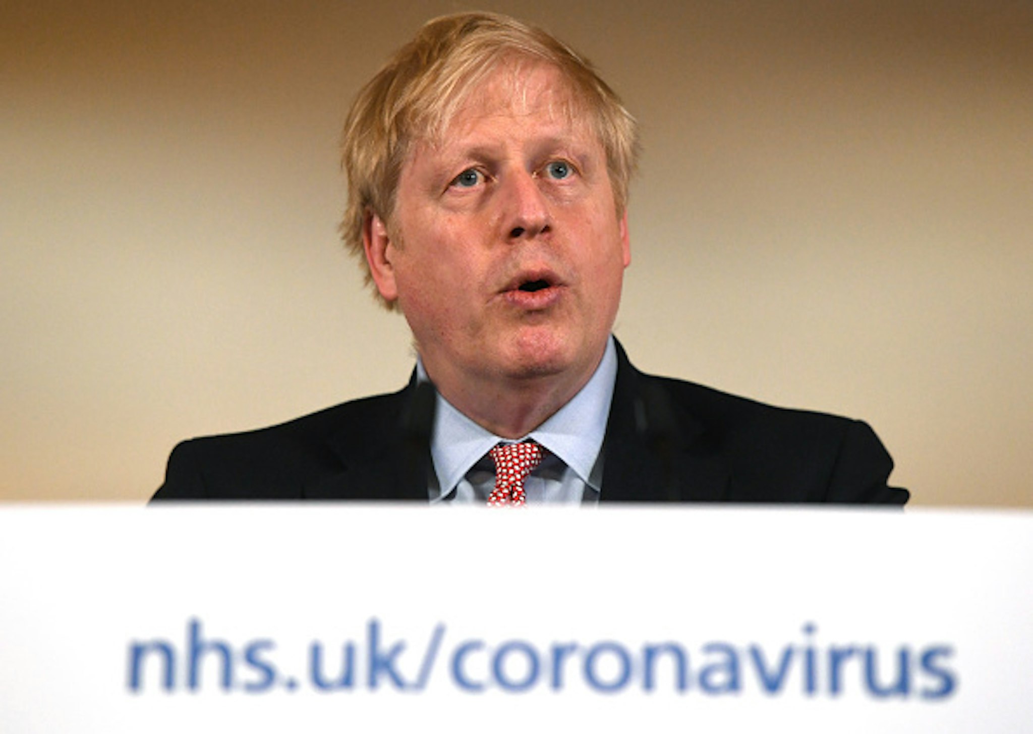 Boris Johnson, U.K. prime minister, speaks during a coronavirus news conference inside number 10 Downing Street in London, U.K., on Thursday, March 12, 2020. Johnson said the true scale of the outbreak may be "much higher" than the 590 patients who have tested positive for the virus in the U.K. so far.