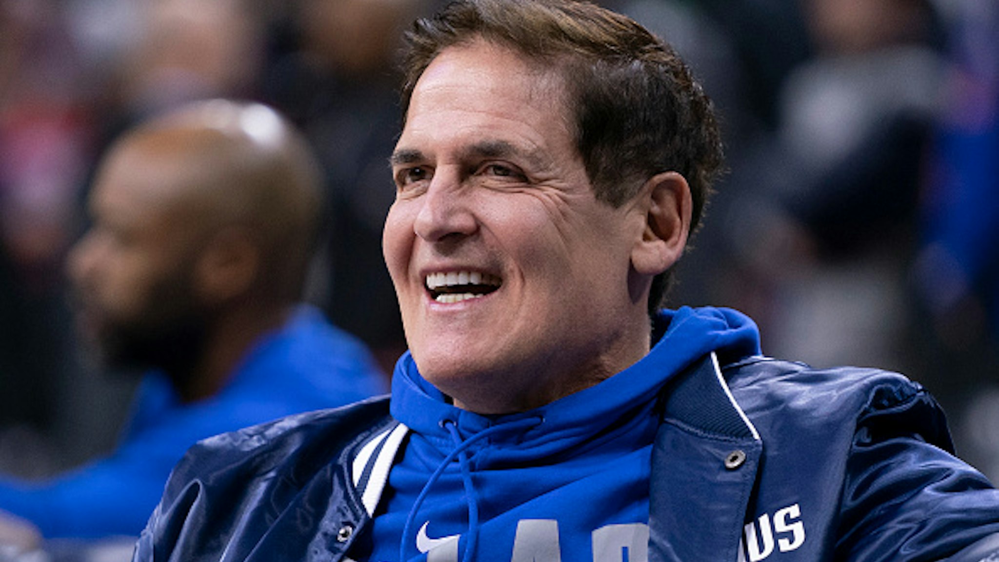 PHILADELPHIA, PA - DECEMBER 20: Owner Mark Cuban of the Dallas Mavericks reacts prior to the game against the Philadelphia 76ers at the Wells Fargo Center on December 20, 2019 in Philadelphia, Pennsylvania. NOTE TO USER: User expressly acknowledges and agrees that, by downloading and/or using this photograph, user is consenting to the terms and conditions of the Getty Images License Agreement.