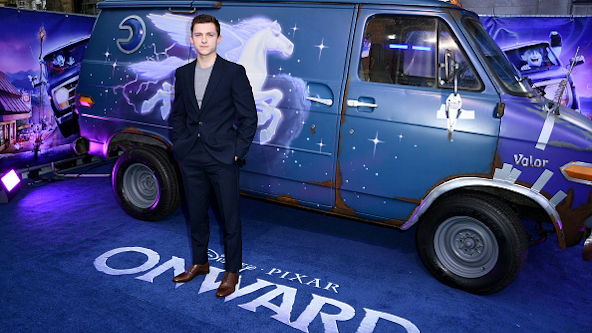 LONDON, ENGLAND - FEBRUARY 23: Tom Holland attends the UK Premiere Of Disney And Pixar's "Onward" at The Curzon Mayfair on February 23, 2020 in London, England.