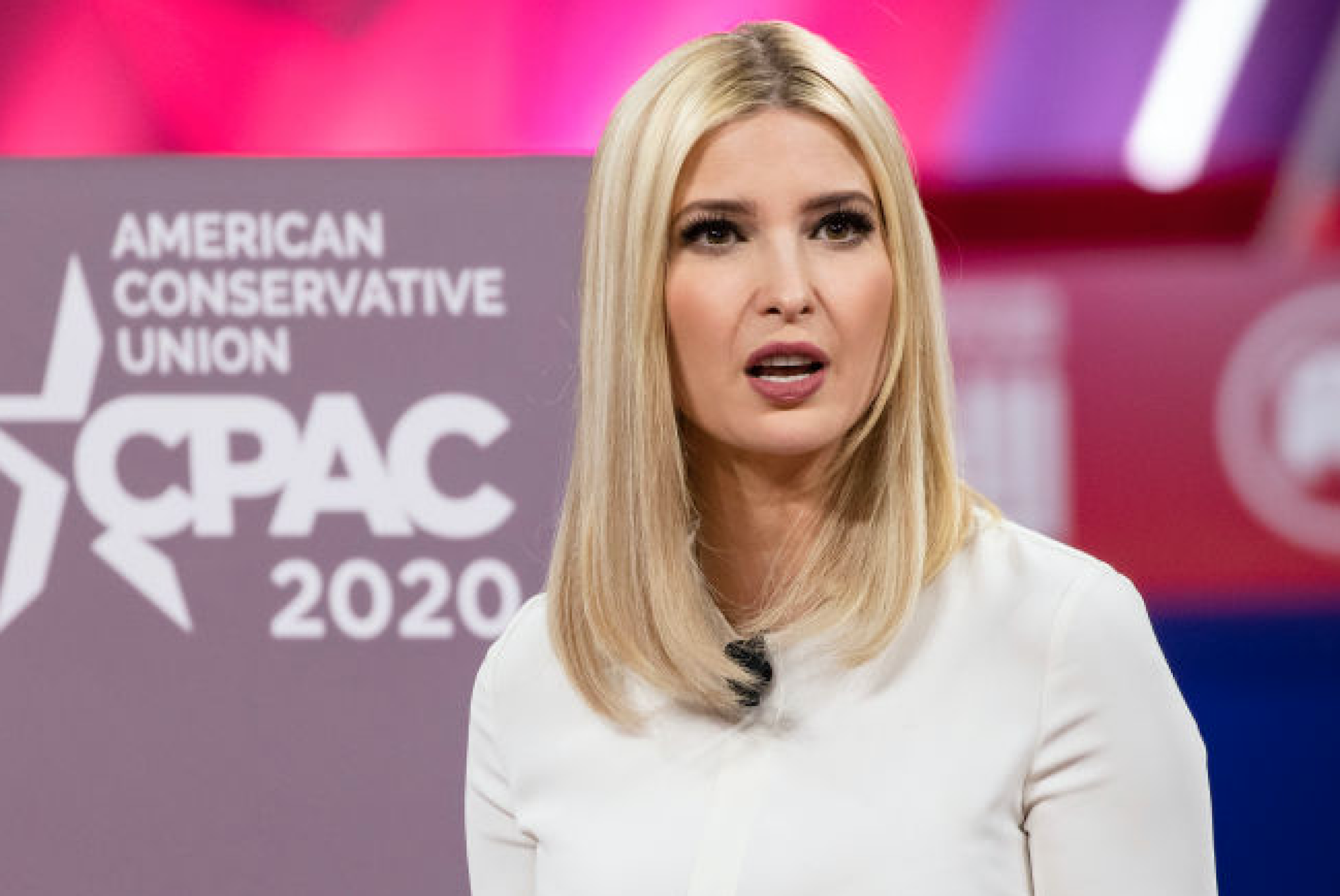 Ivanka Trump, daughter of and Senior Advisor to U.S. President Donald Trump, speaks at the Conservative Political Action Conference 2020 (CPAC) hosted by the American Conservative Union on February 28, 2020 in National Harbor, MD.