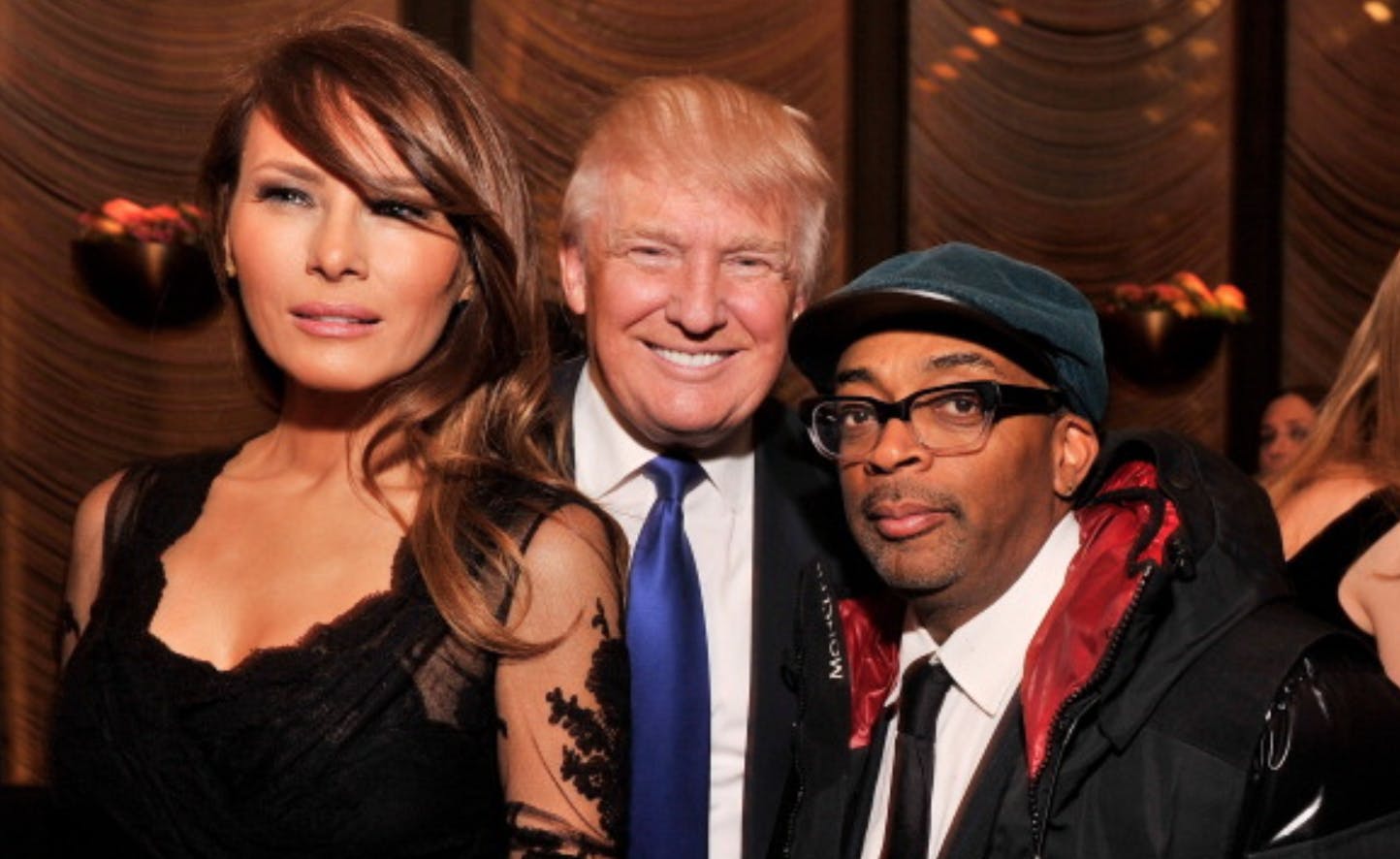 NEW YORK, NY - MARCH 14: Melania Trump, businessman/TV personality Donald Trump, and filmmaker Spike Lee attend The New York Observer 25th Anniversary Party at Four Seasons Restaurant on March 14, 2013 in New York City.