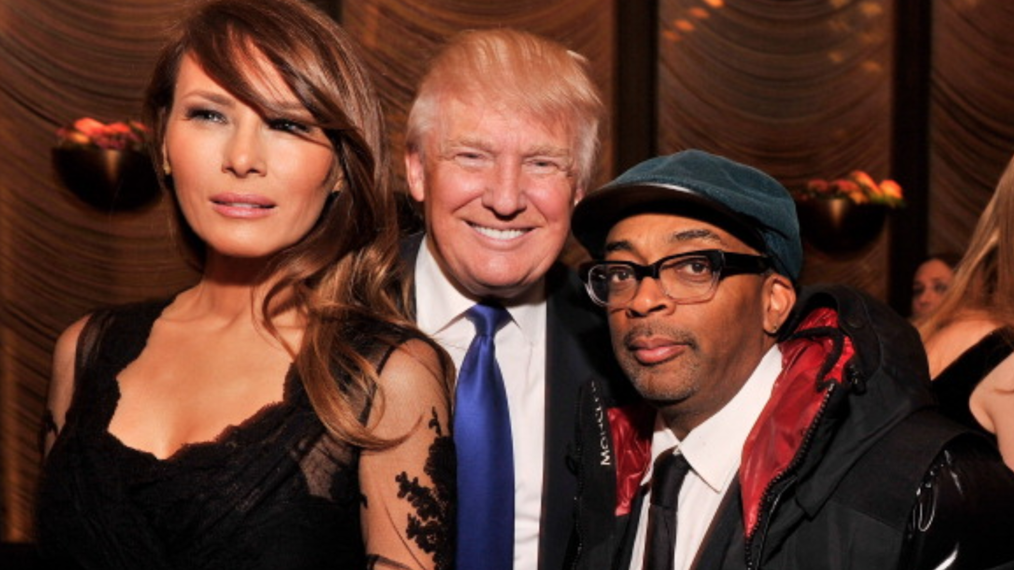 NEW YORK, NY - MARCH 14: Melania Trump, businessman/TV personality Donald Trump, and filmmaker Spike Lee attend The New York Observer 25th Anniversary Party at Four Seasons Restaurant on March 14, 2013 in New York City.