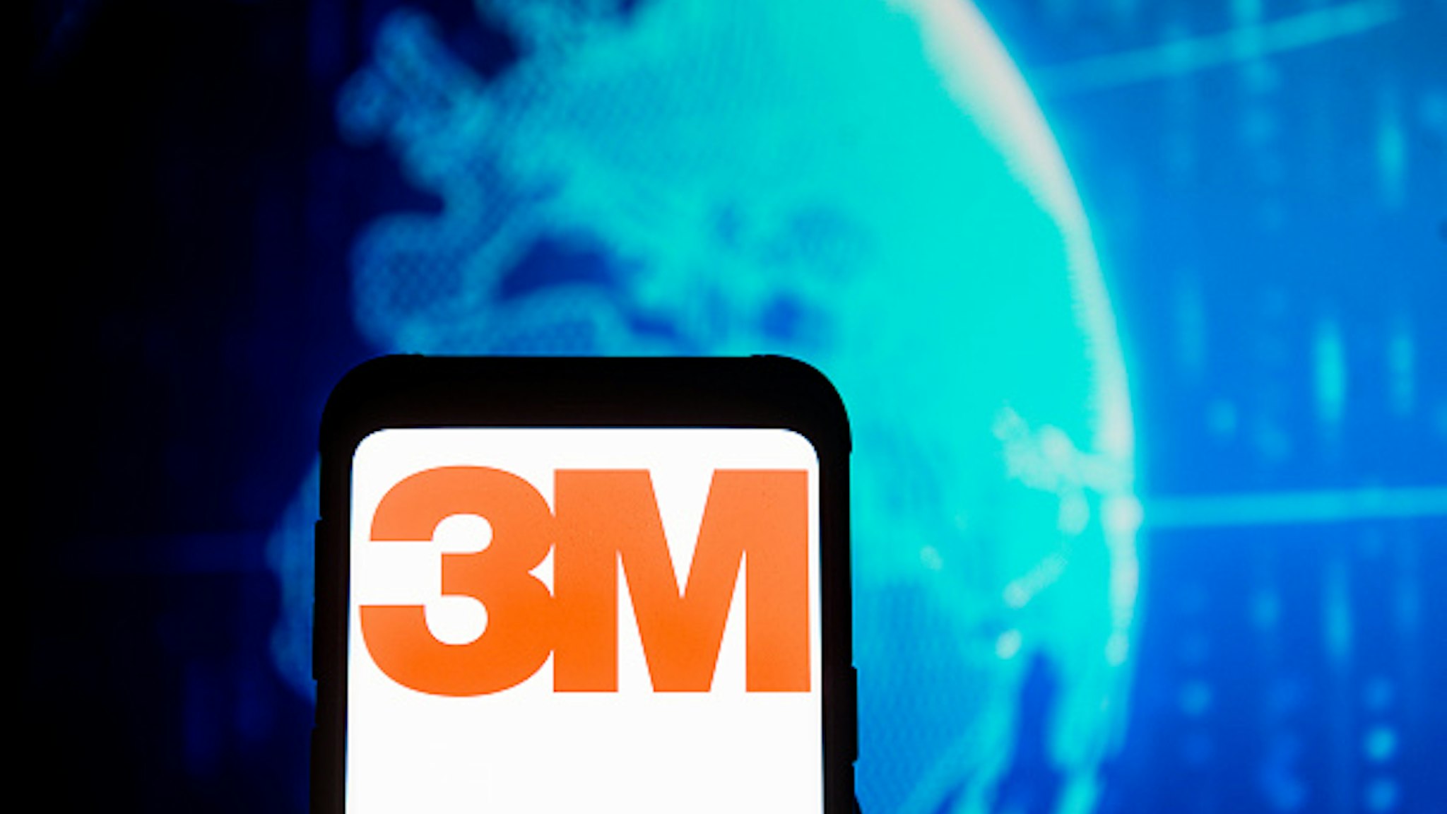 POLAND - 2020/03/23: In this photo illustration a 3M logo seen displayed on a smartphone.