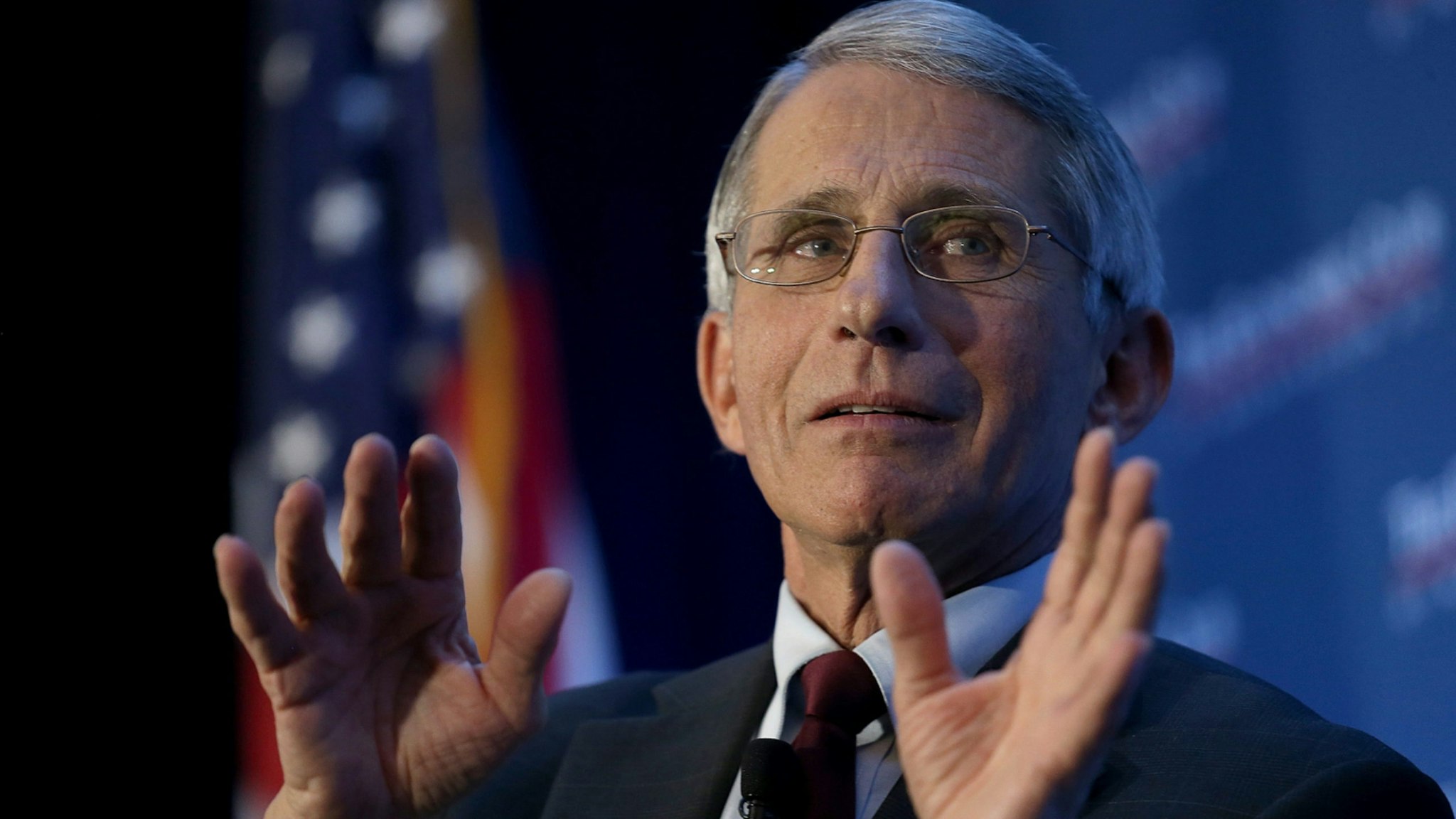 Dr. Anthony Fauci, director of the National Institute of Allergy and Infectious Diseases, discusses the Zika virus during remarks before the Economic Club of Washington January 29, 2016 in Washington, DC.