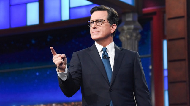 The Late Show with Stephen Colbert during Tuesday's January 30, 2018 show.