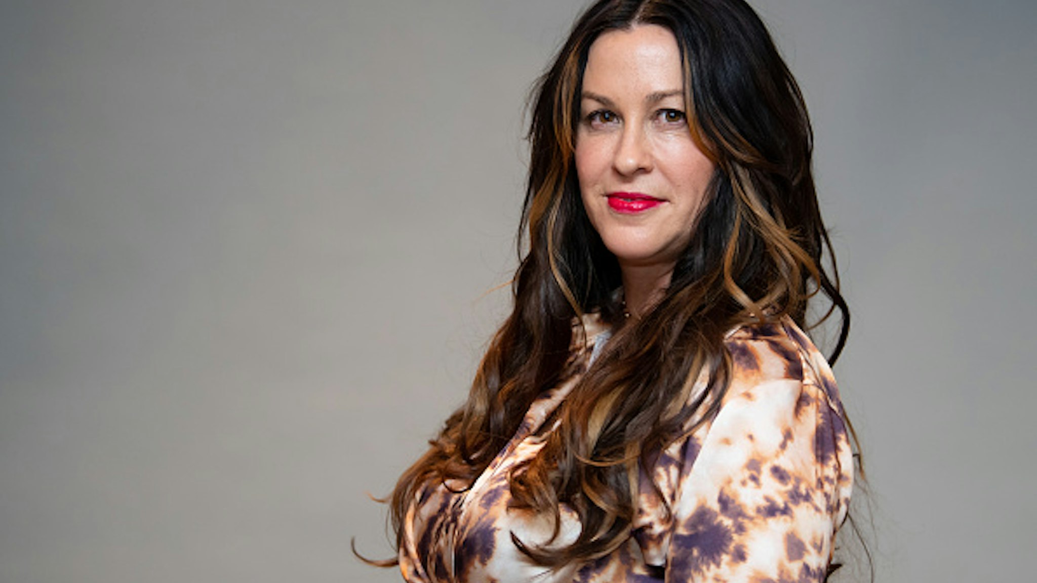 27 February 2020, Bavaria, Munich: Alanis Morissette, Canadian singer, recorded at a press event.