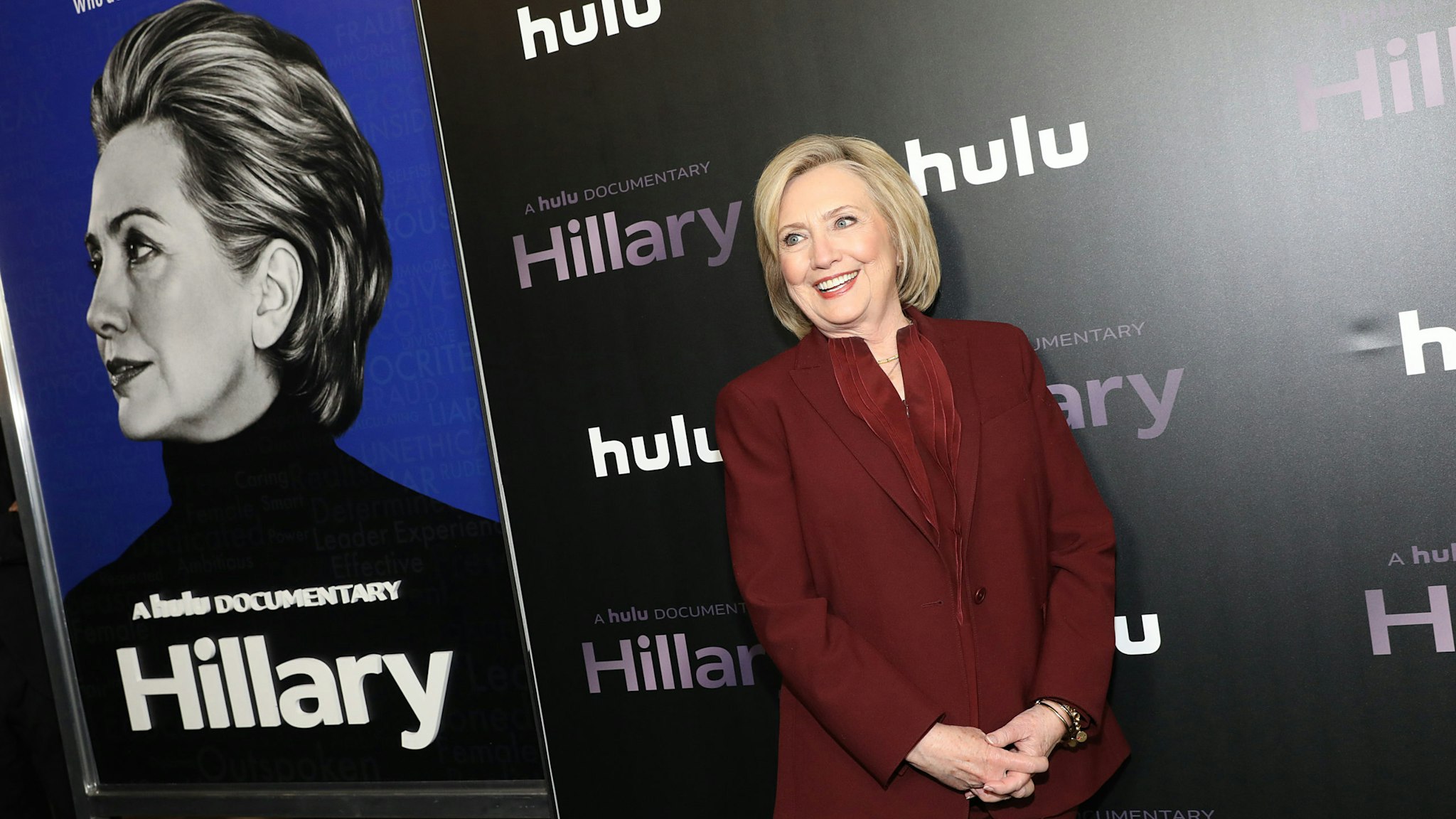 NEW YORK, NEW YORK - MARCH 04: Hillary Rodham Clinton attends Hulu's "Hillary" NYC Premiere on March 04, 2020 in New York City. (Photo by Monica Schipper/Getty Images for Hulu)