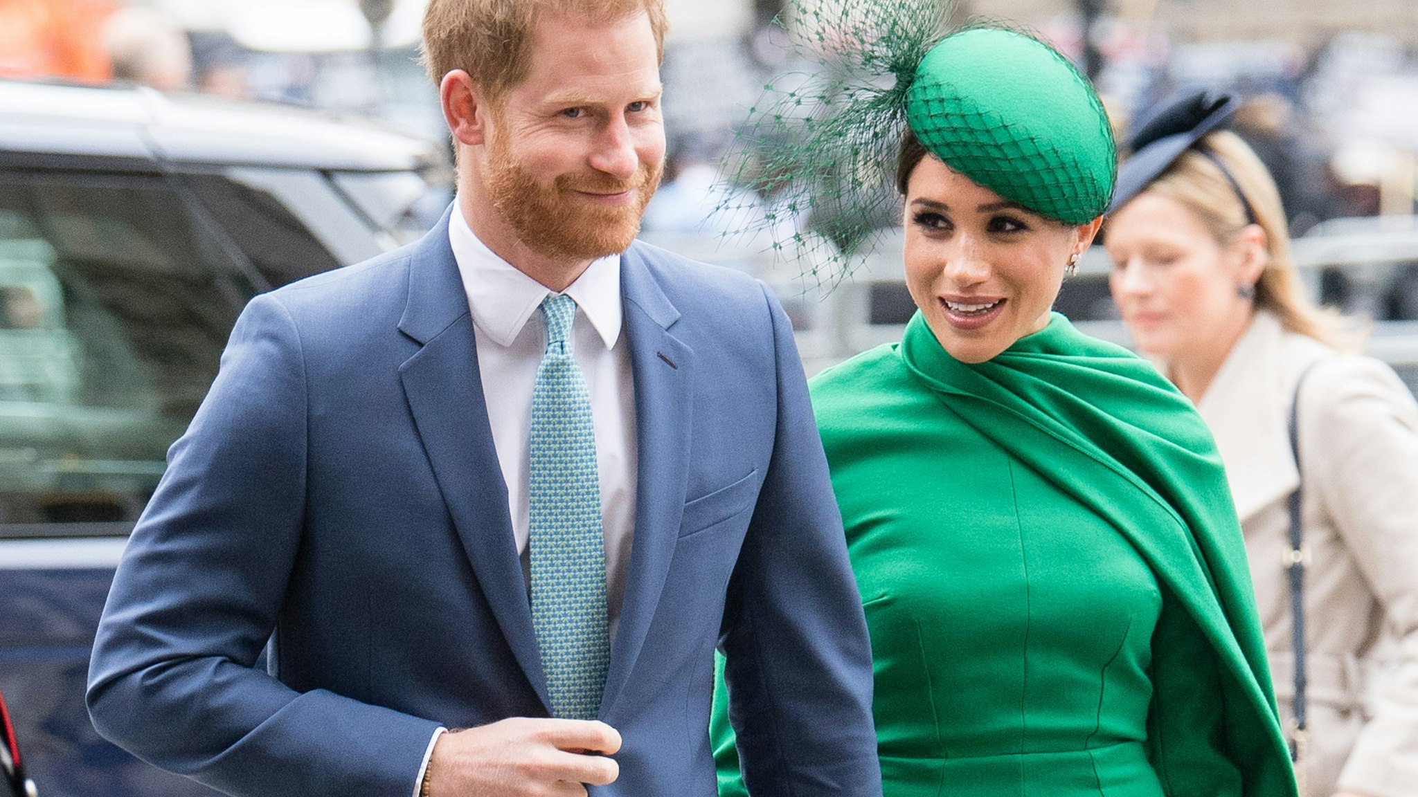 LONDON, ENGLAND - MARCH 09: Prince Harry, Duhcess of Sussex and Meghan, Duchess of Sussex attends the Commonwealth Day Service 2020 on March 09, 2020 in London, England. (Photo by Samir Hussein/WireImage)