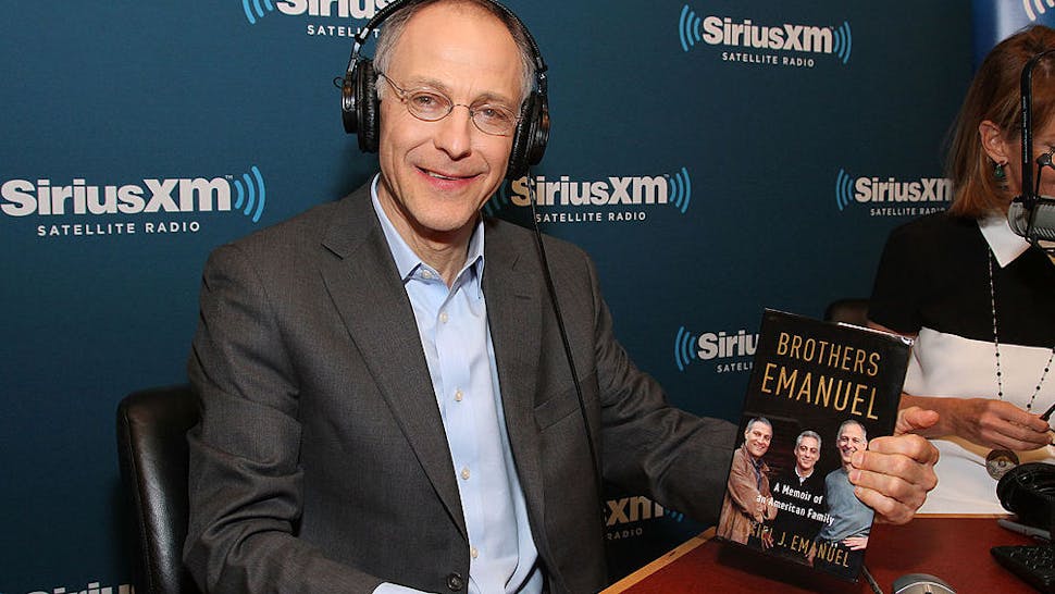 Zeke Emanuel Ezekiel "Zeke" Emanuel, author of "Brothers Emanuel," visits SiriusXM Doctor Radio at SiriusXM studios on April 3, 2013 in New York City.