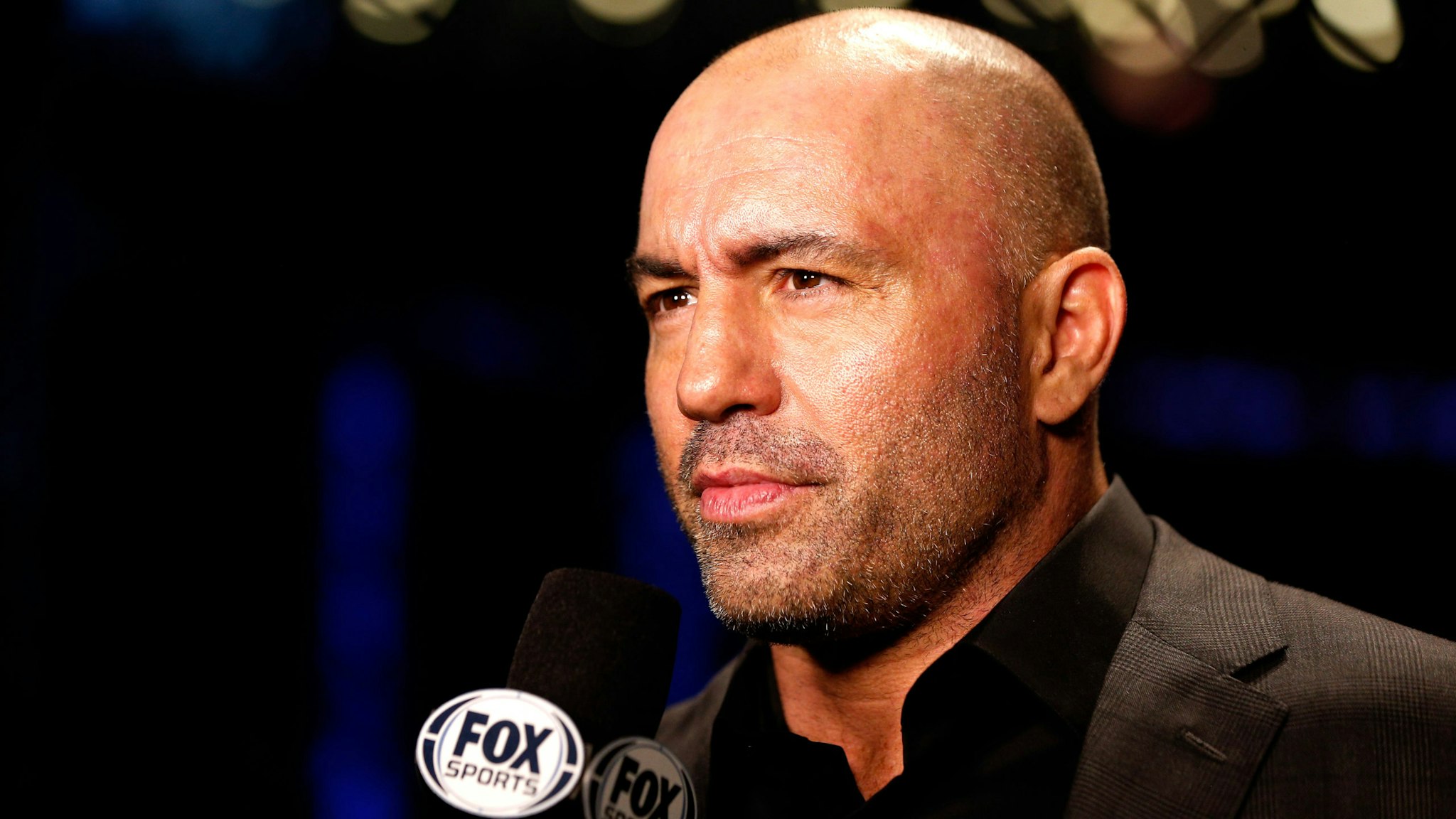 ORLANDO, FL - APRIL 19: UFC color commentator Joe Rogan speaks on camera during the FOX UFC Saturday event at the Amway Center on April 19, 2014 in Orlando, Florida.