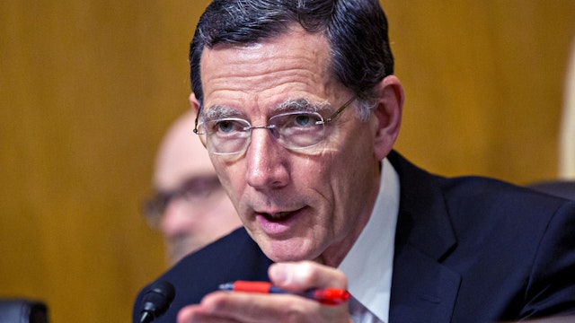 Senator John Barrasso, a Republican from Wyoming and chairman of the Senate Environment and Public Works Committee, questions witnesses during a hearing in Washington, D.C., U.S., on Wednesday, May 3, 2017. The hearing is entitled Infrastructure Project Streamlining and Efficiency: Achieving Faster, Better and Cheaper Results.
