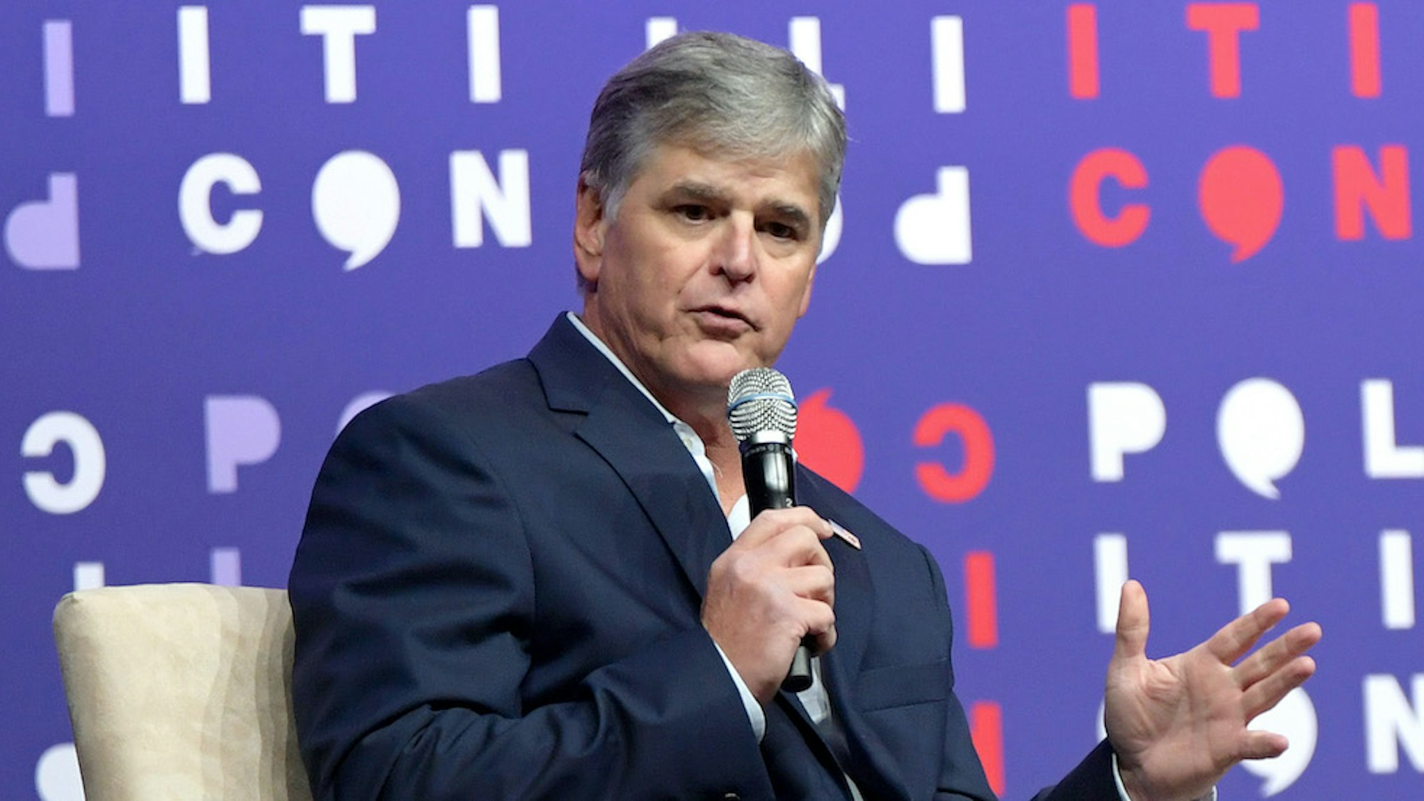Sean Hannity speaks onstage during the 2019 Politicon at Music City Center on October 26, 2019 in Nashville, Tennessee. (Photo by Jason Kempin/Getty Images for Politicon )