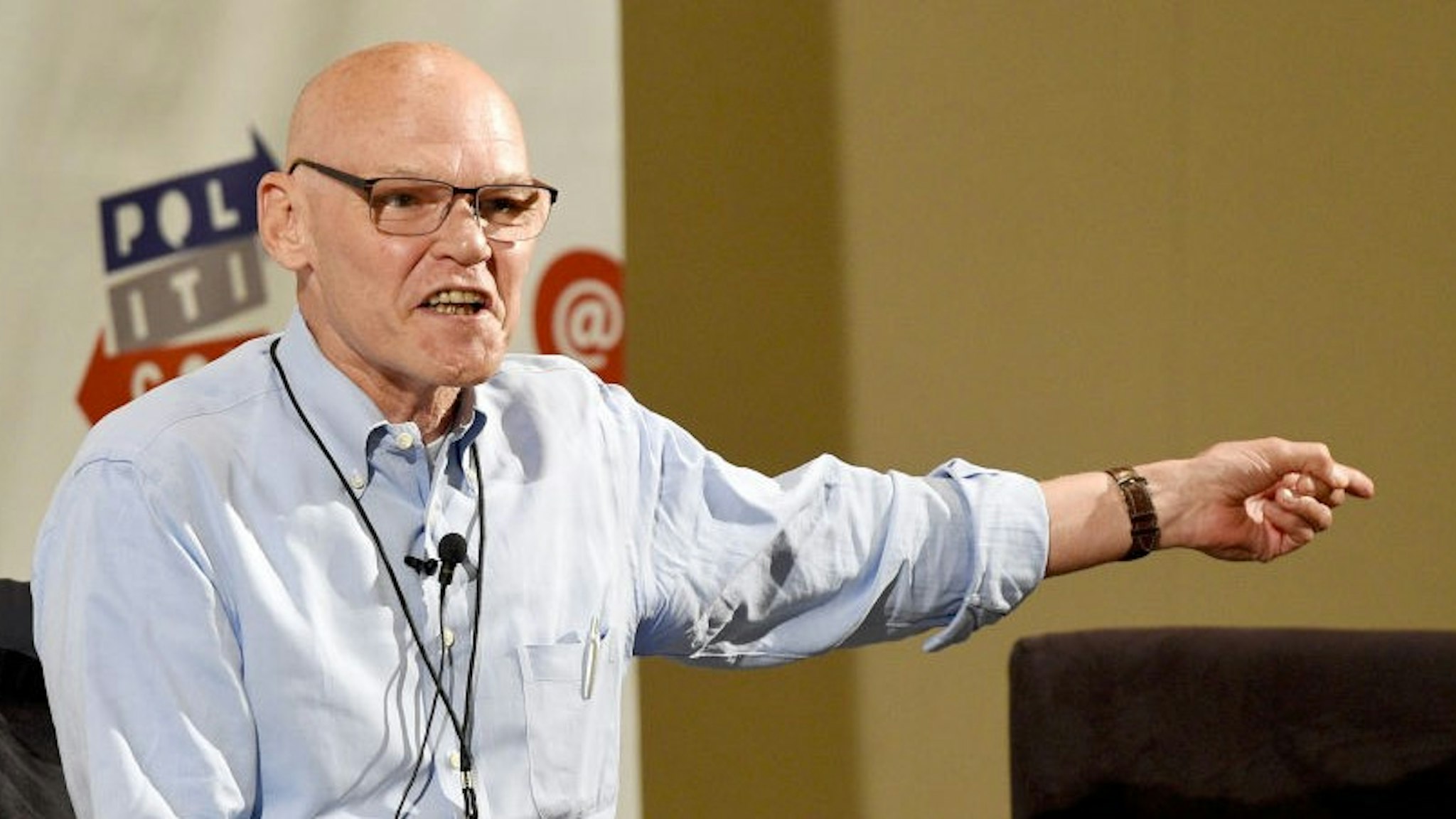 PASADENA, CA - JULY 29: James Carville at 'Art of the Campaign Strategy' panel during Politicon at Pasadena Convention Center on July 29, 2017 in Pasadena, California. (Photo by