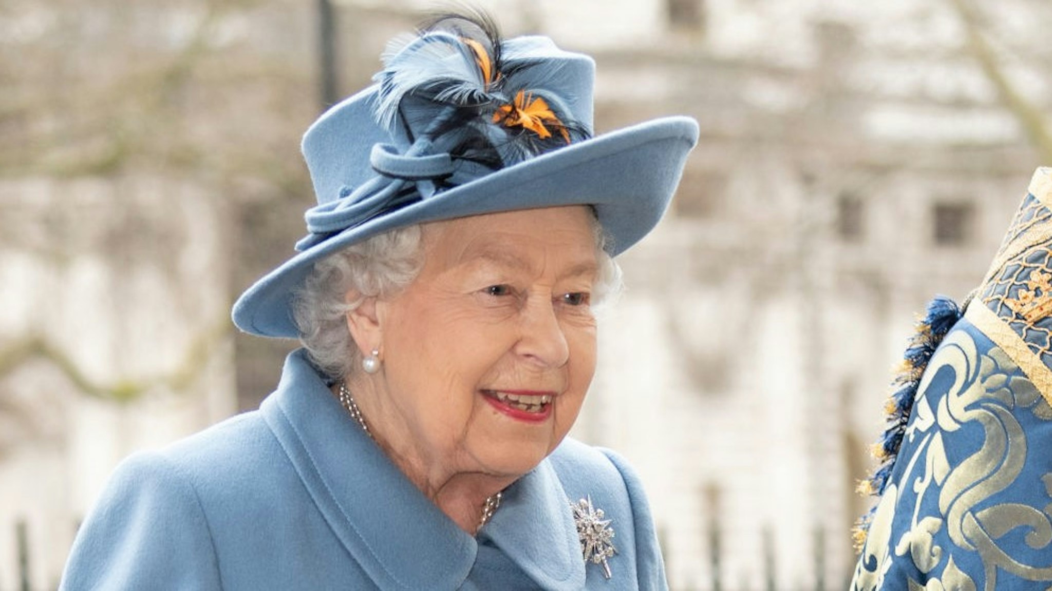 LONDON, ENGLAND - MARCH 09: Queen Elizabeth II attends the Commonwealth Day Service 2020 at Westminster Abbey on March 9, 2020 in London, England. (Photo by