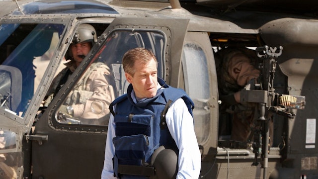 NBC NEWS -- Pictured: (c) Anchor and Managing Editor, Brian Williams of "NBC Nightly News" with American military reports from Camp Liberty in Baghdad, Iraq on March 8, 2007 (Photo by